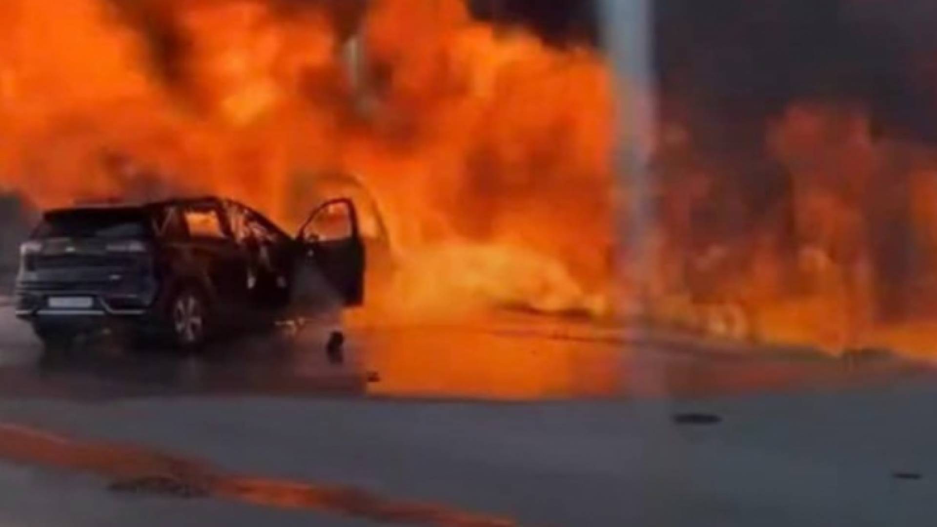 الصورة من مكان انفجار الصهريج