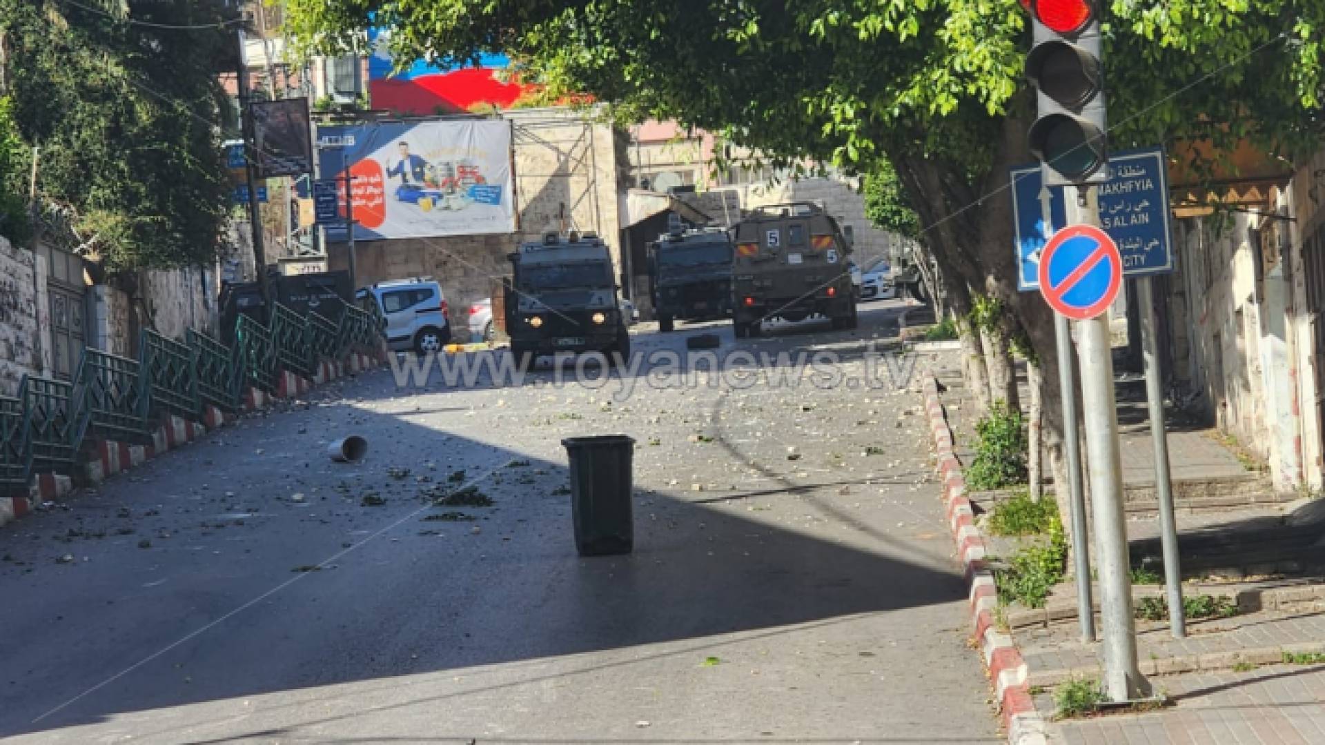 آليات تابعة لقوات الاحتلال تقتحتم مدينة نابلس