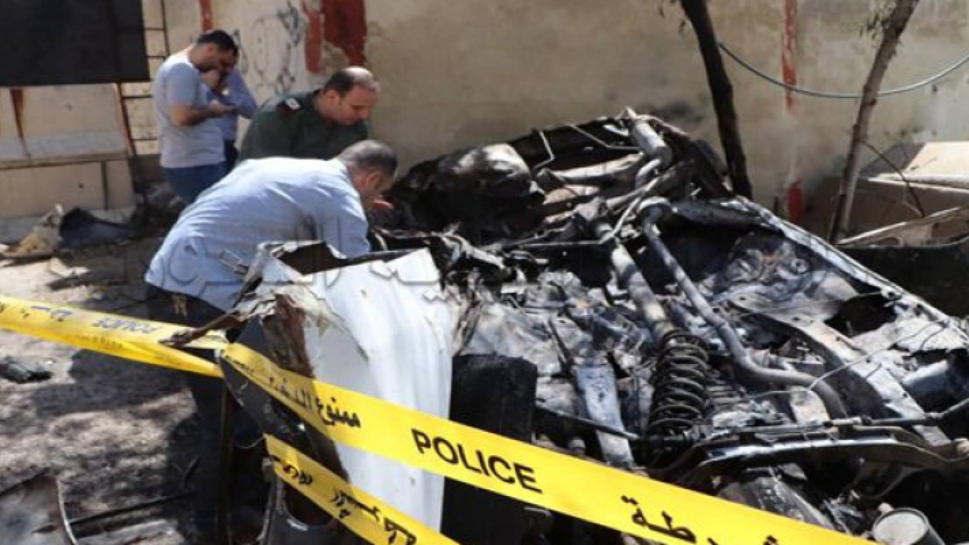 جانب للانفجار في شارع من شوارع دمشق