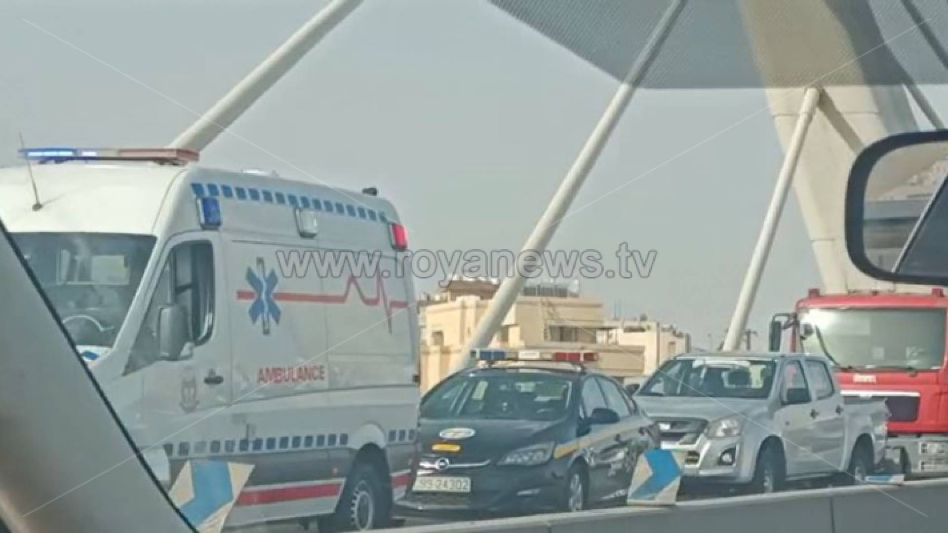 تواجد أمني على جسر عبدون