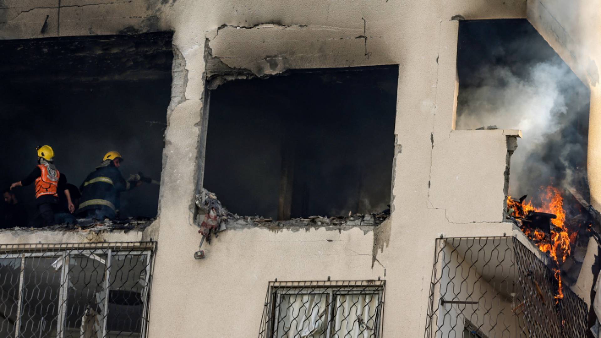 صورة الشقة التي تعرضت للقصف