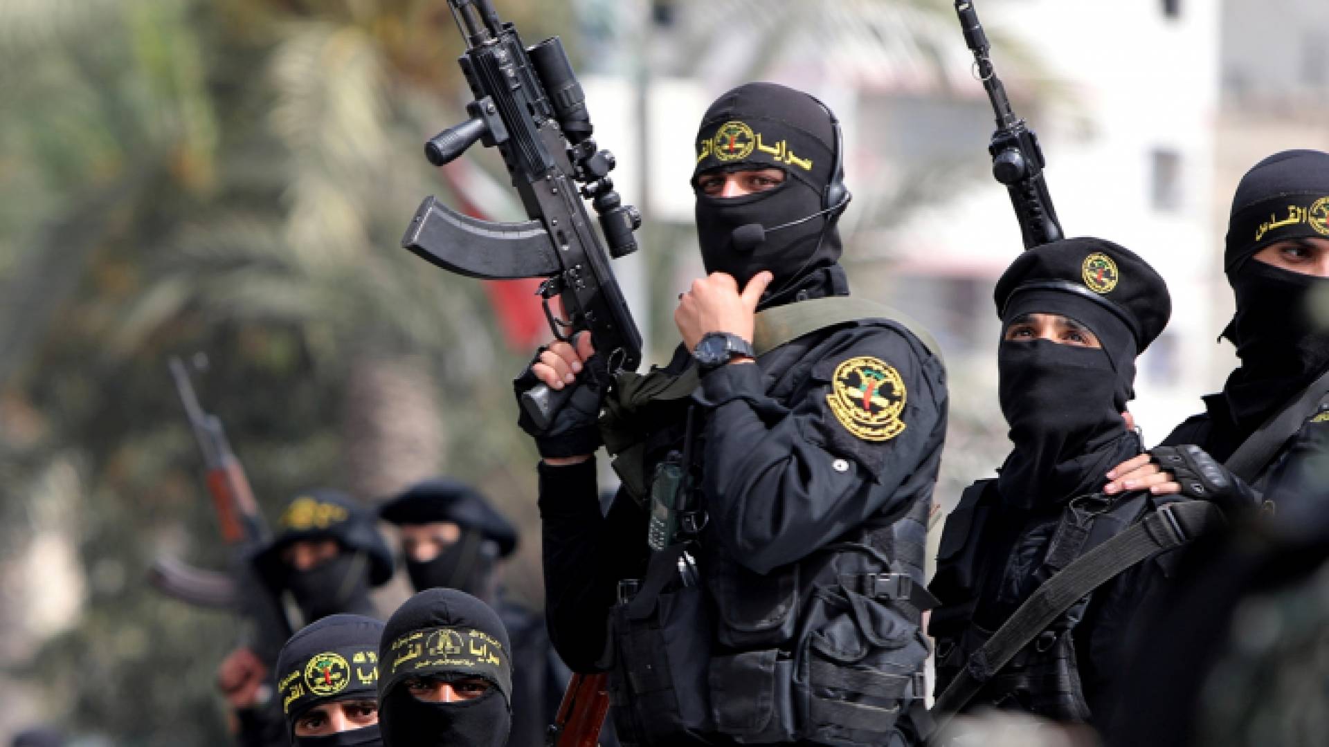 رجال سرايا القدس الذراع العسكري لحركة الجهاد الإسلامي