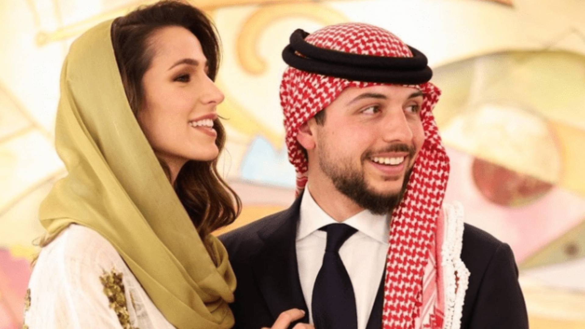 ولي العهد سمو الأمير الحسين بن عبدالله والآنسة رجوة