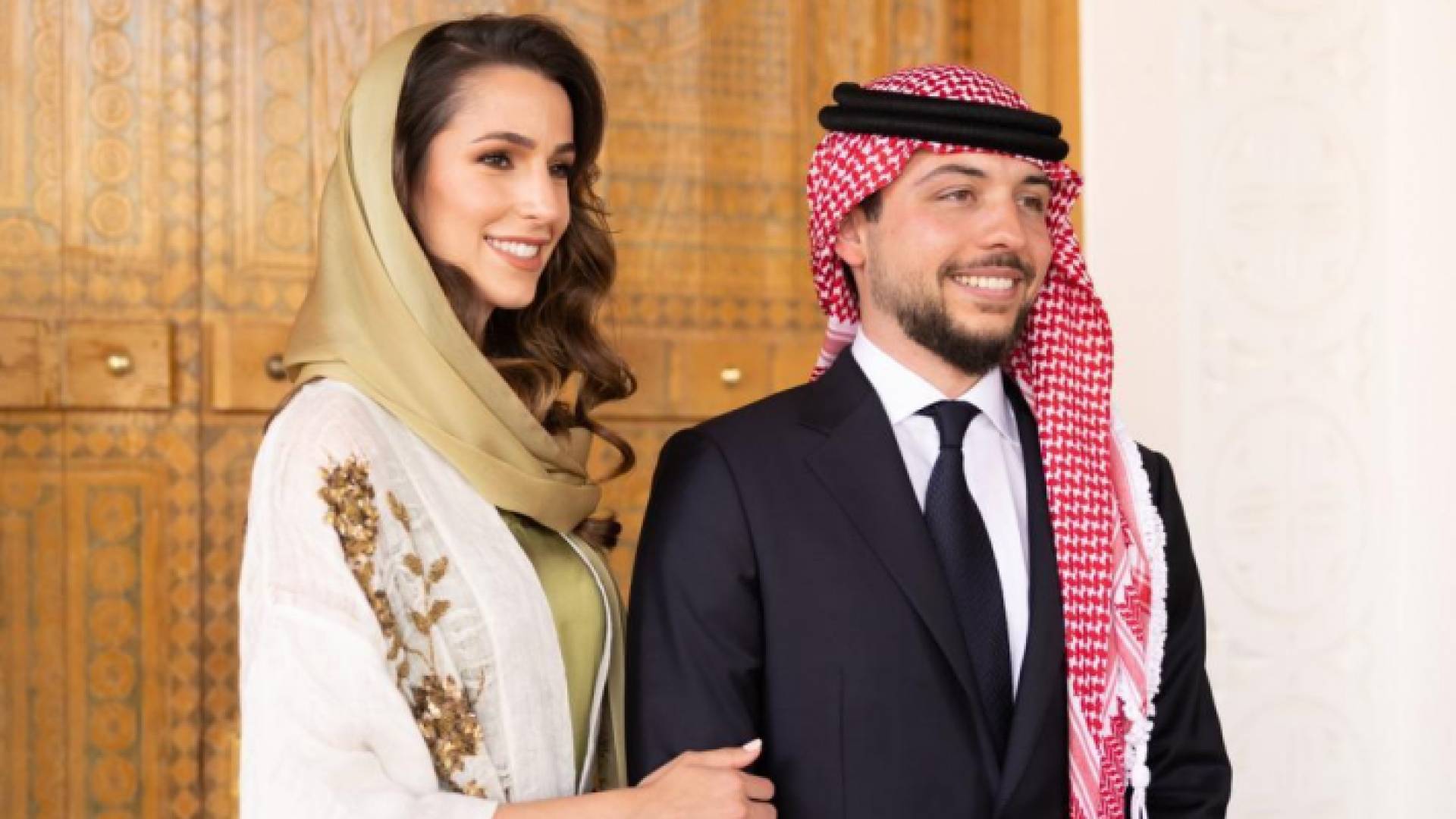 ولي العهد سمو الأمير الحسين بن عبدالله والآنسة رجوة