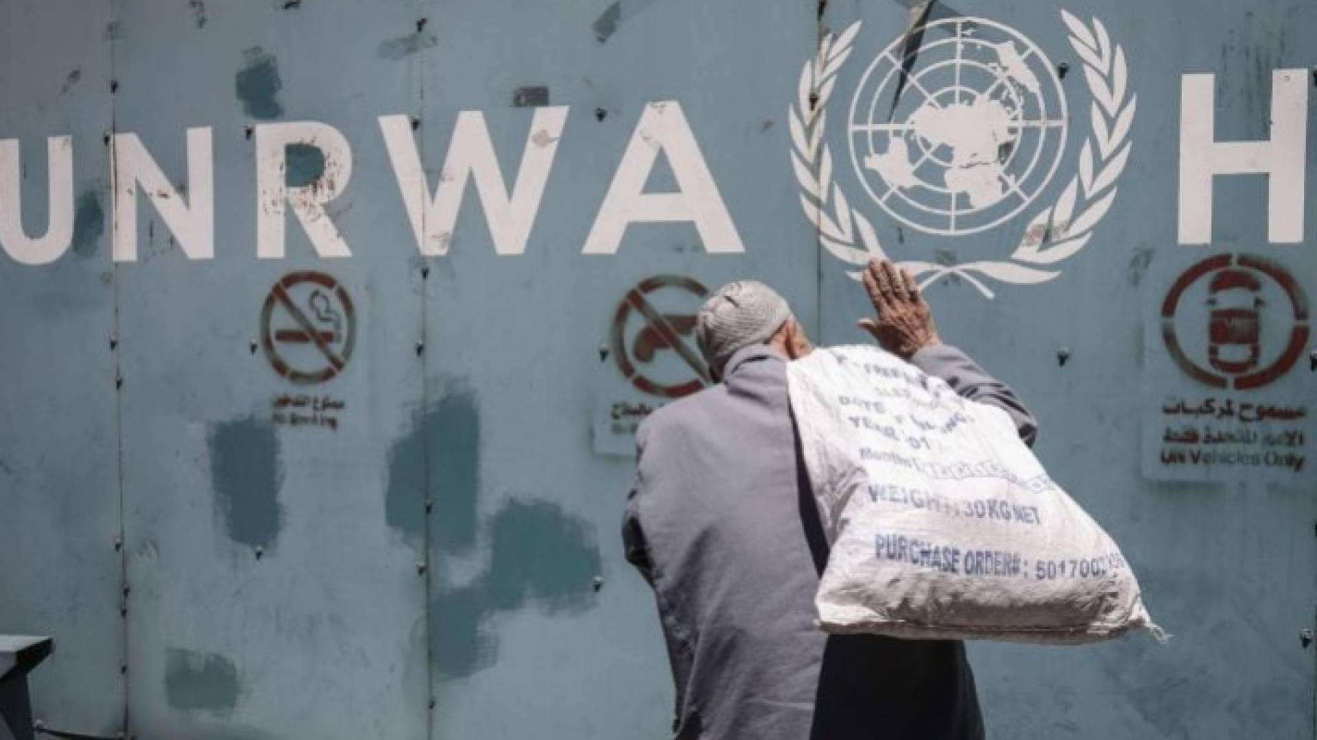 صورة اارشيفية لمسن يقف أمام الأونروا