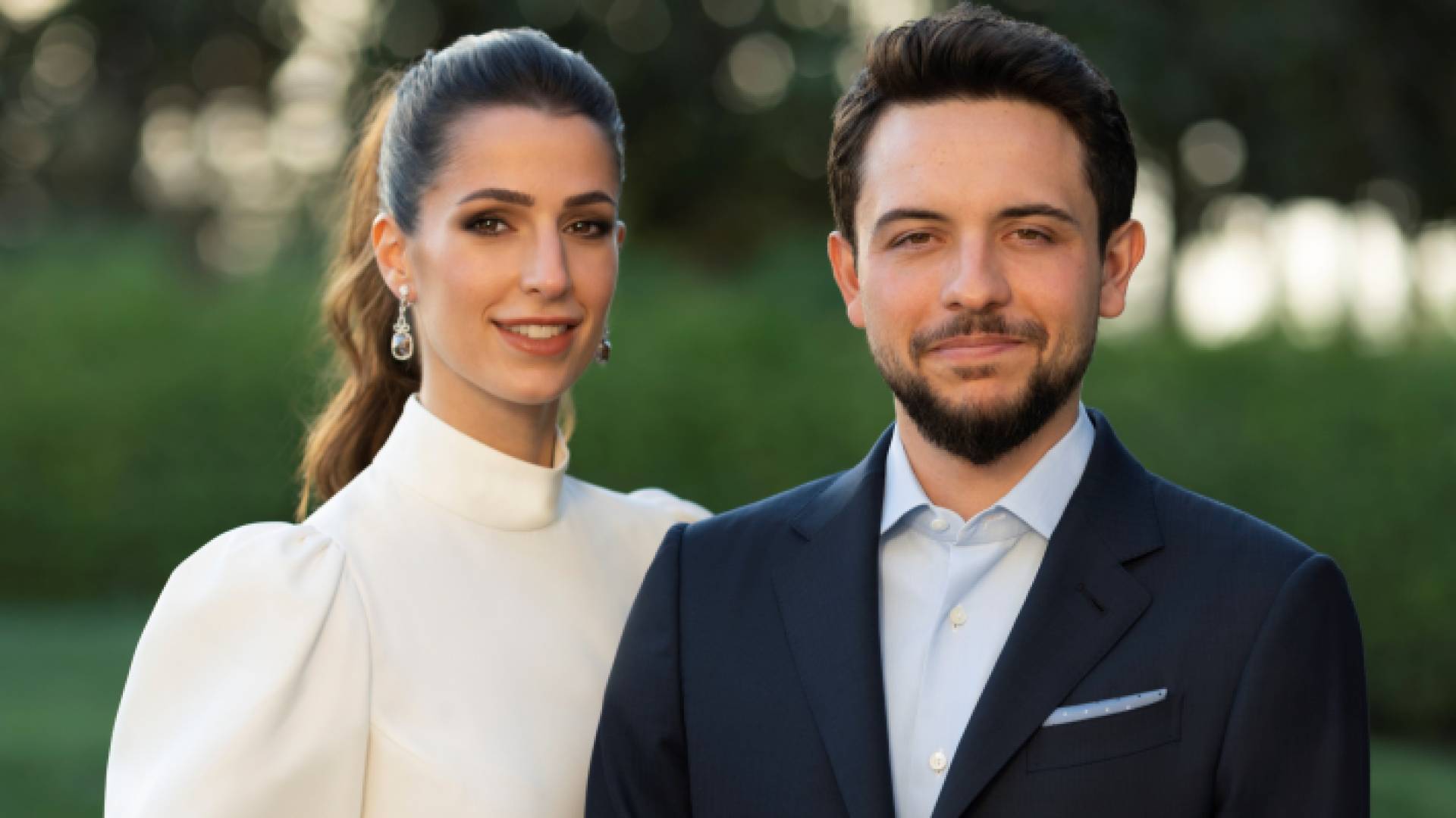 ولي العهد سمو الأمير الحسين بن عبدالله والآنسة رجوة