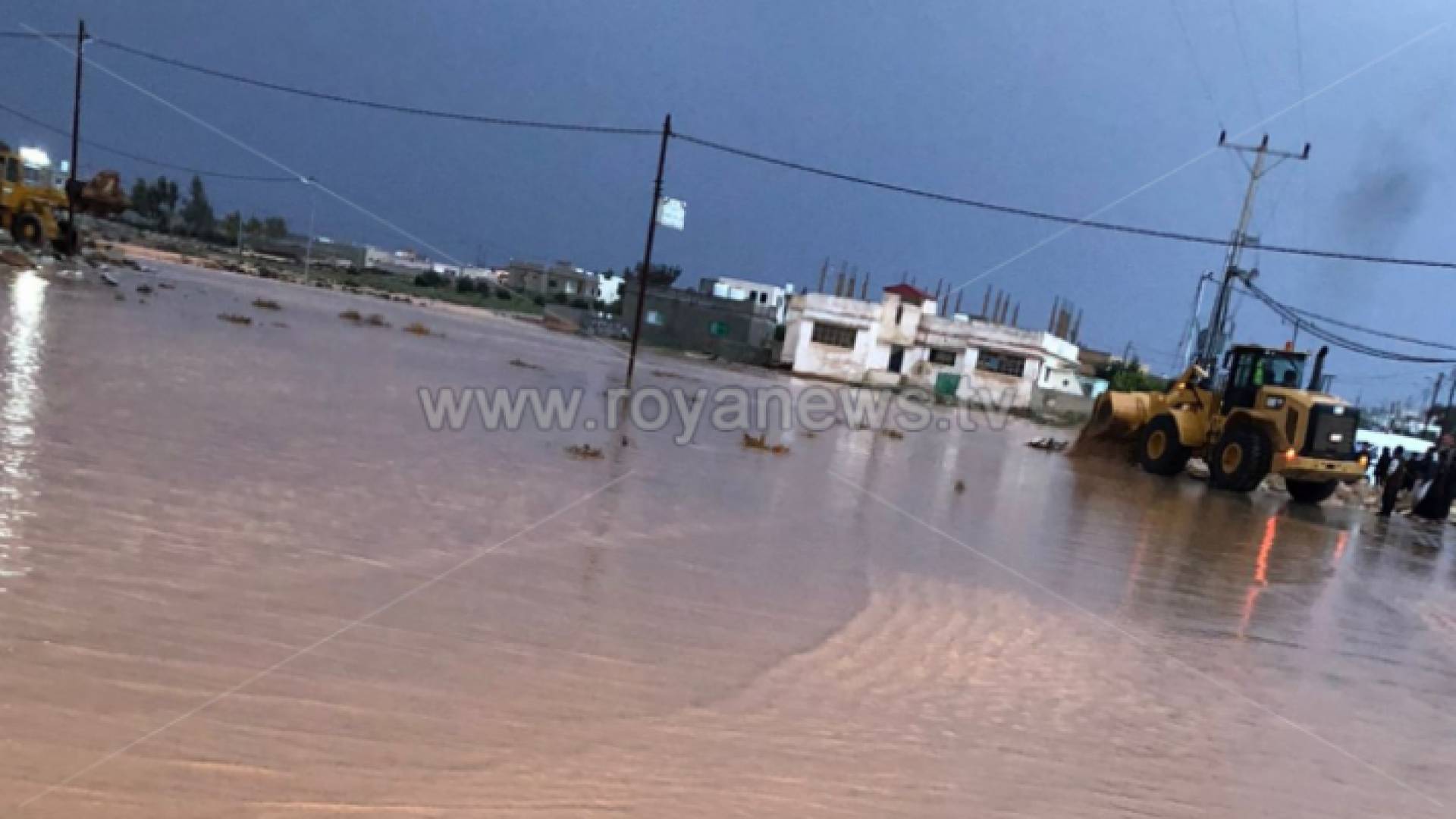 تجمعات مائية جراء الأمطار في المفرق