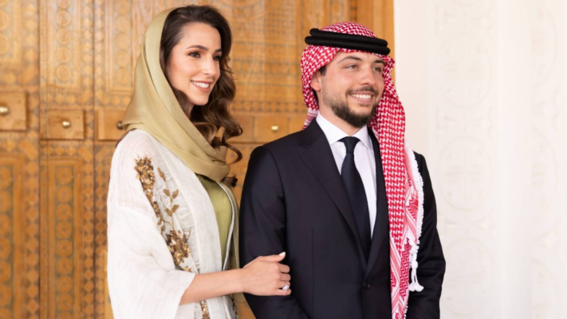 سمو الأمير الحسين بن عبد الله الثاني والآنسة رجوة