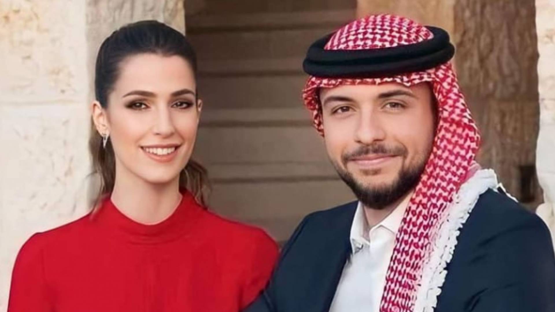 ولي العهد الأمير الحسين بن عبدالله الثاني والآنسة رجوة