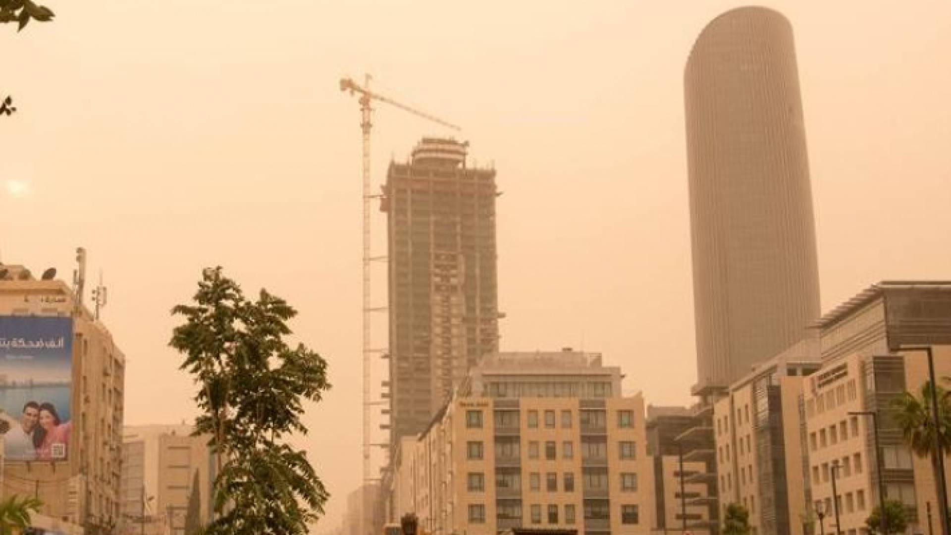 أجواء مغبرة في الأردن