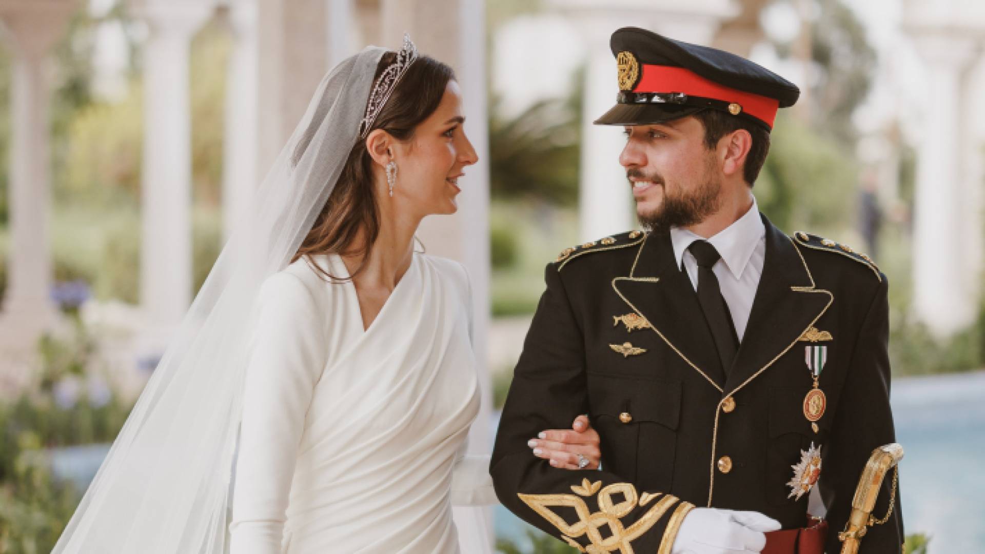 ف سمو الأمير الحسين بن عبدالله الثاني، ولي العهد، وسمو الأميرة رجوة الحسين