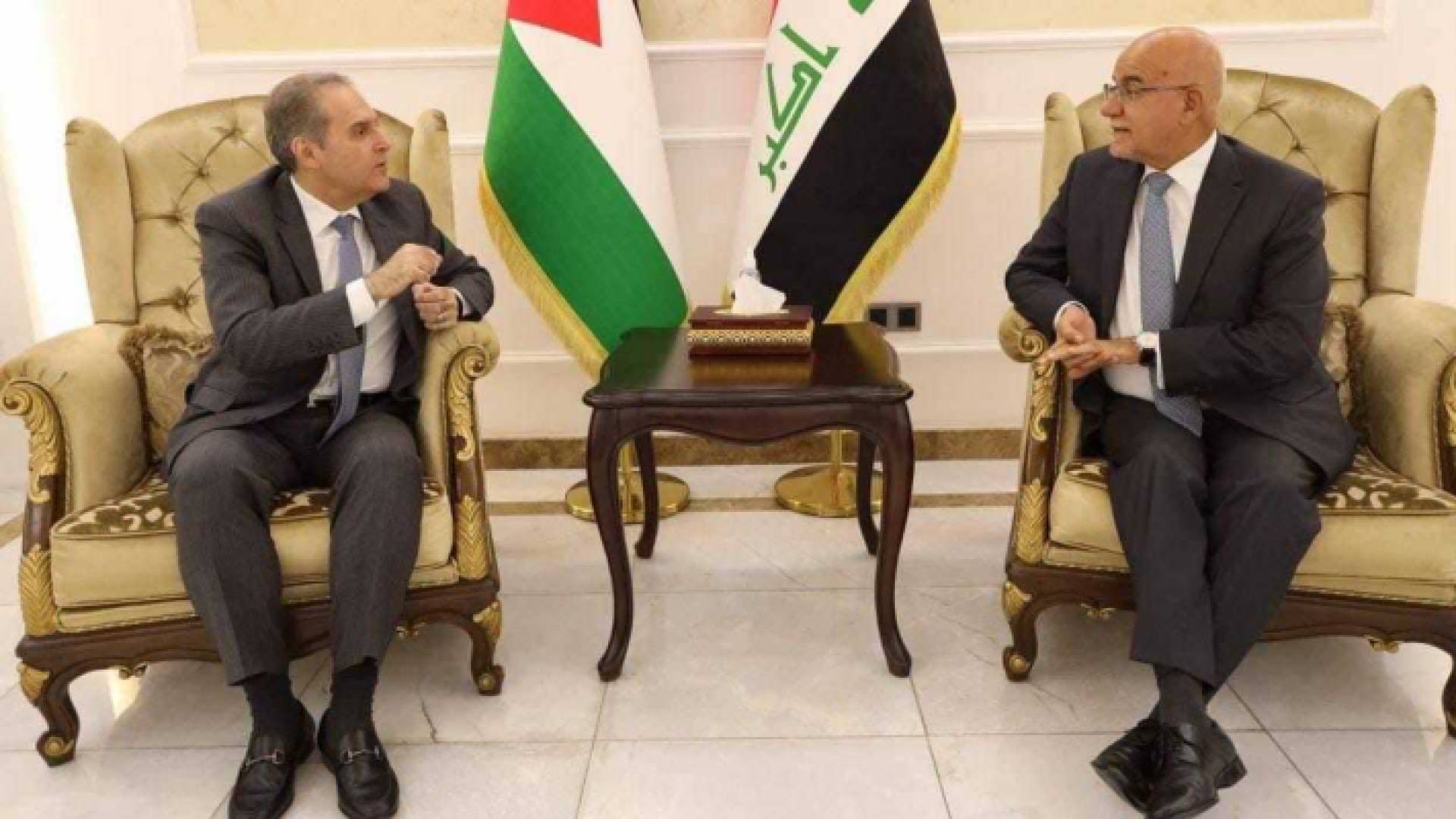 وزير الصحة الدكتور فراس الهواري، ووزير الصحة العراقي الدكتور صالح الحسناوي