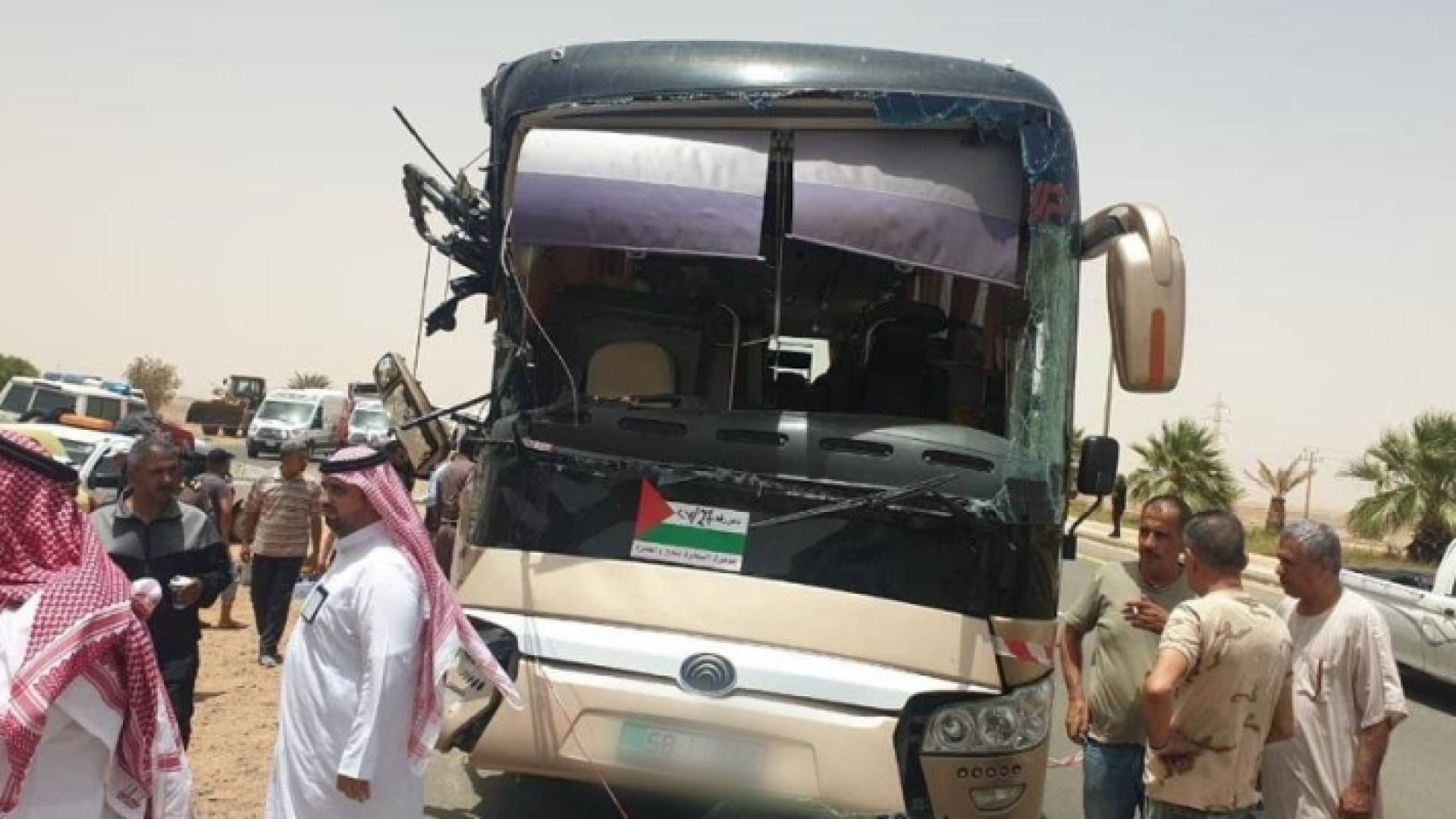 حافلة تقل حجاج فلسطينيين