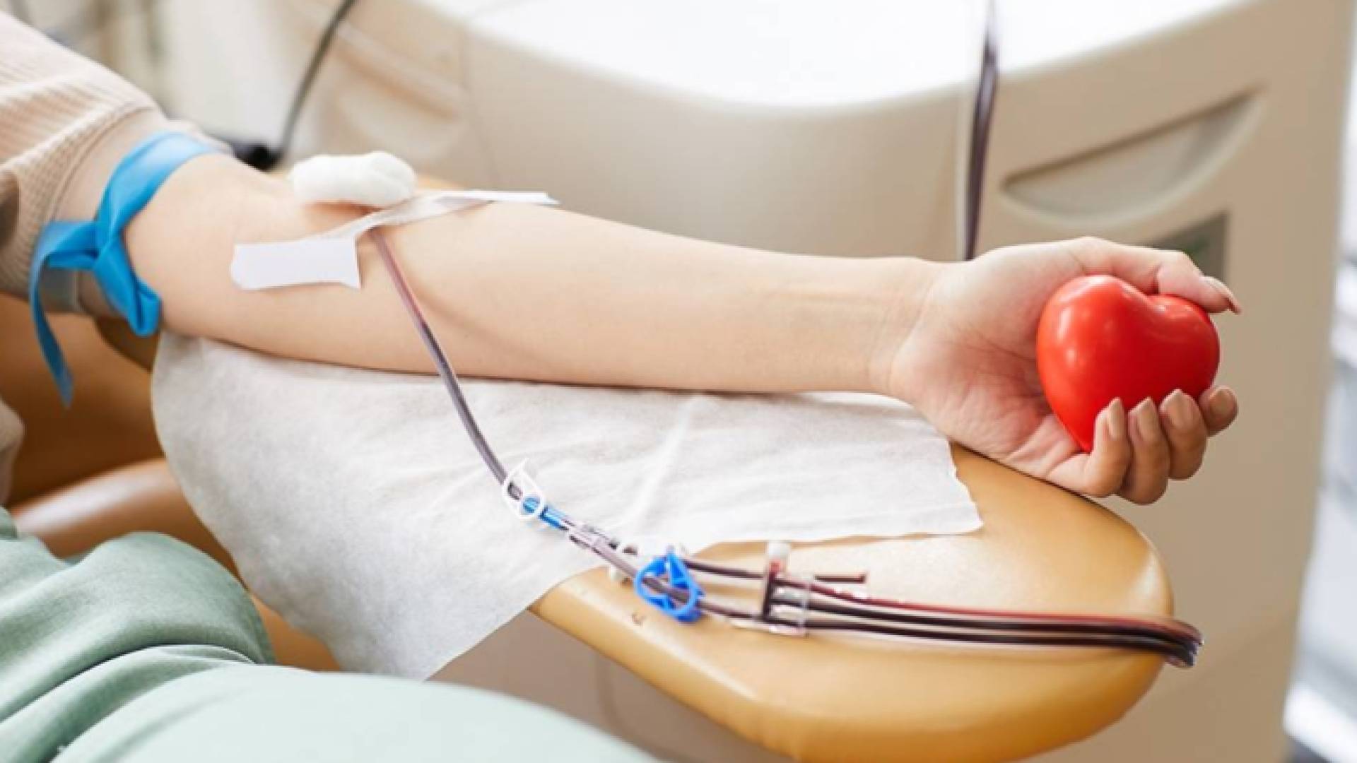 صورة تعبيرية لشخص يتبرع بالدم