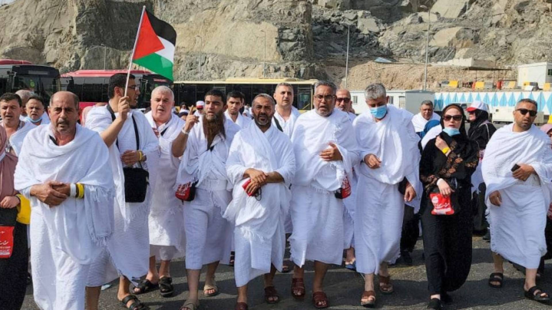 صورة أرشيفية لحجاج فلسطينيين