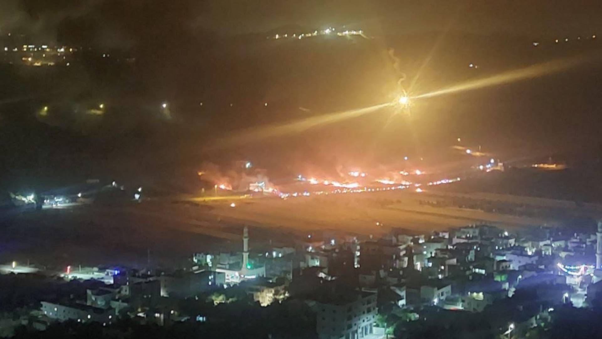 المواجهات في قرية اللبن