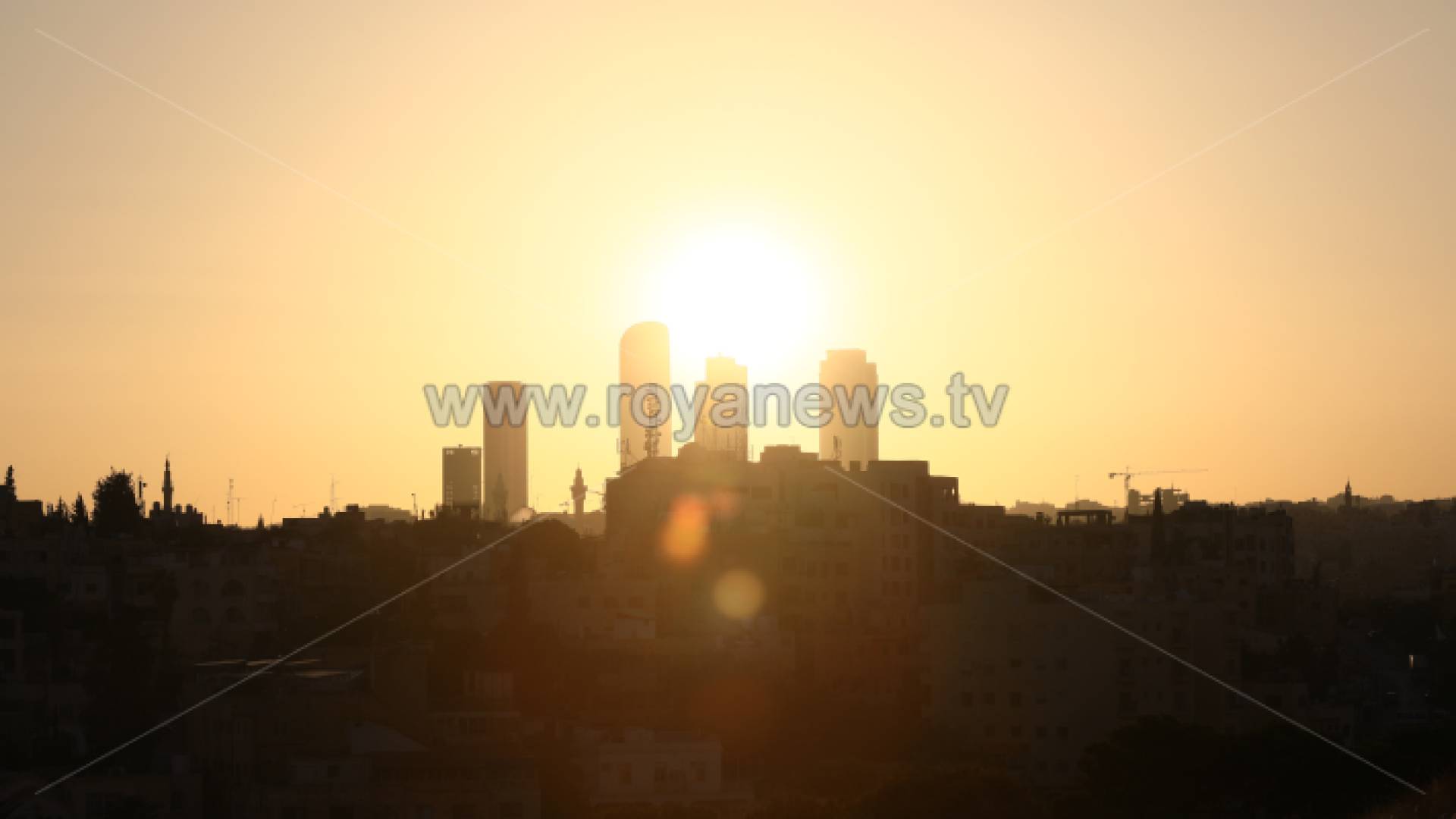 منظر للعاصمة عمان في ساعات المساء