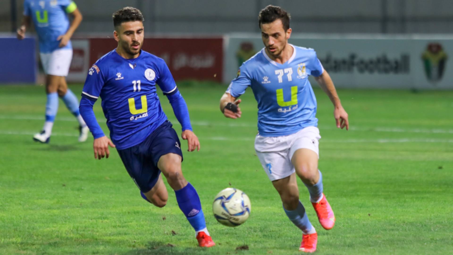 من مباراة سابقة بين الفيصلي والرمثا