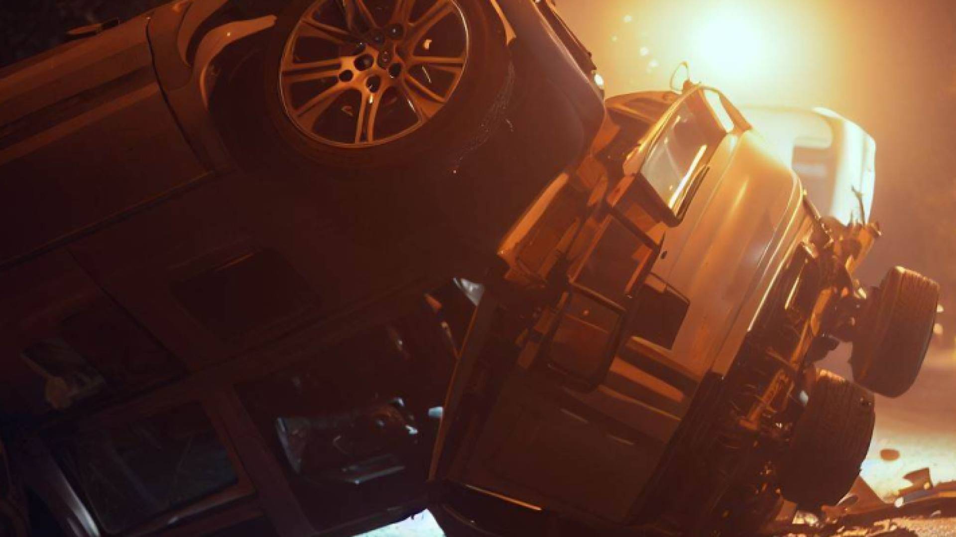 الصورة لحادث سير عبر تقنية الذكاء الاصطناعي