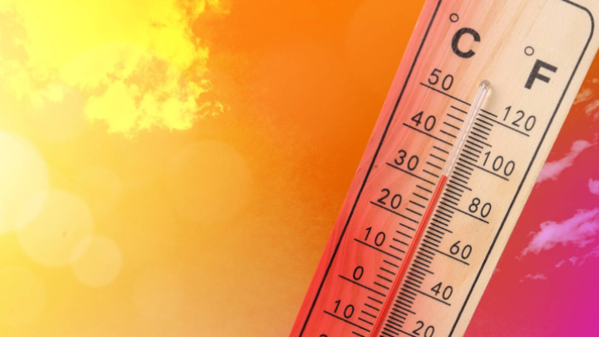 صوؤة تعبيرية لارتفاع درجات الحرارة