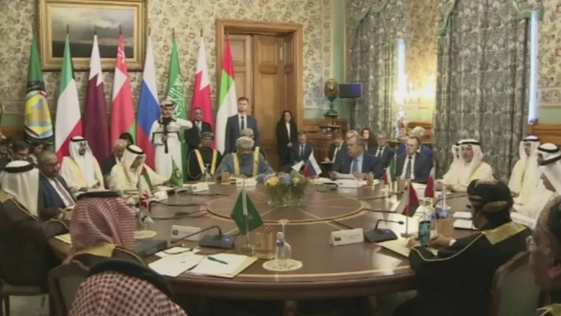 خلال جلسة الحوار الاستراتيجي بين روسيا ودول مجلس التعاون الخليجي