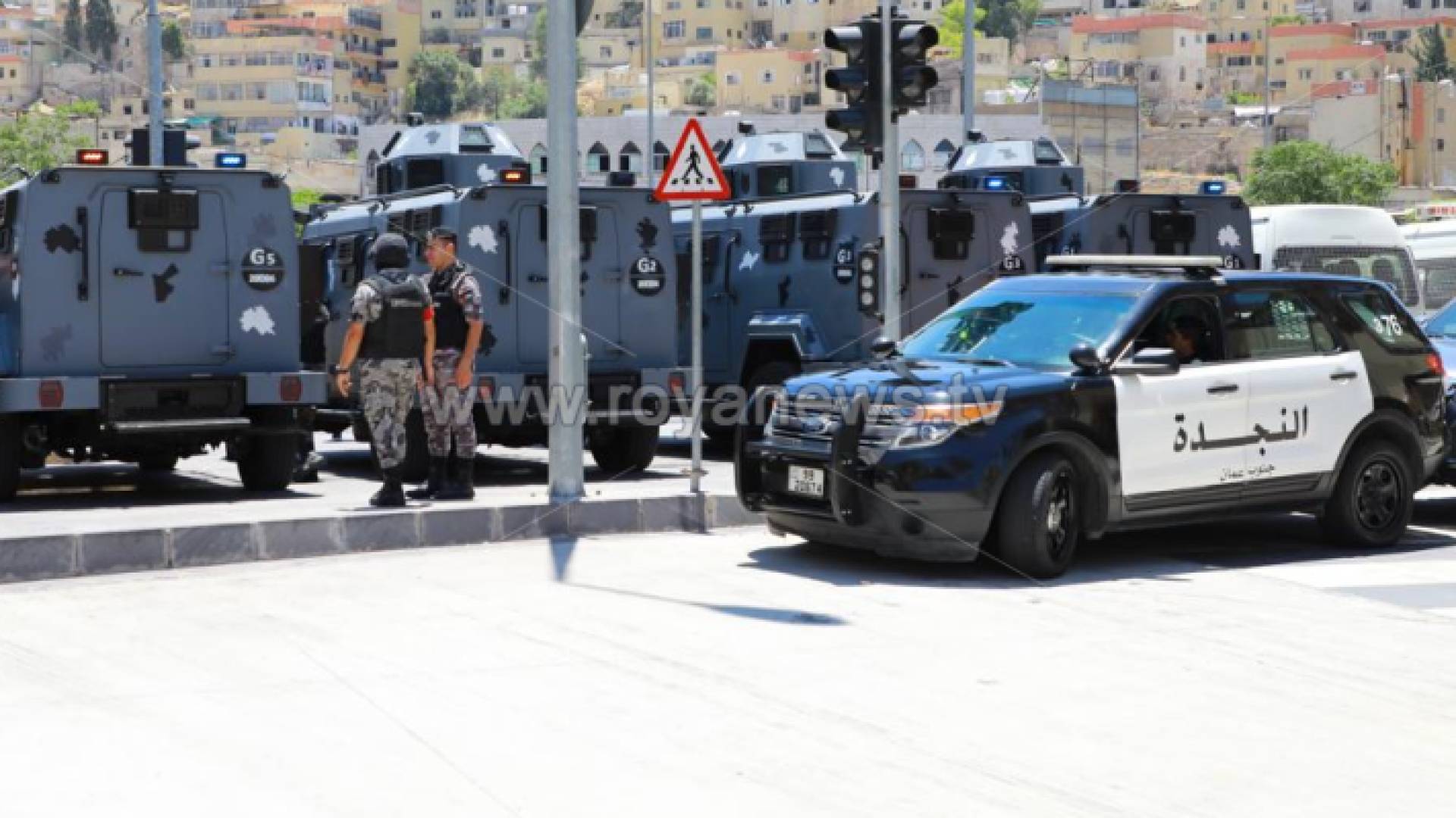 دورية نجدة ومدرعات لقوات الدرك في العاصمة عمان "أرشيفية"