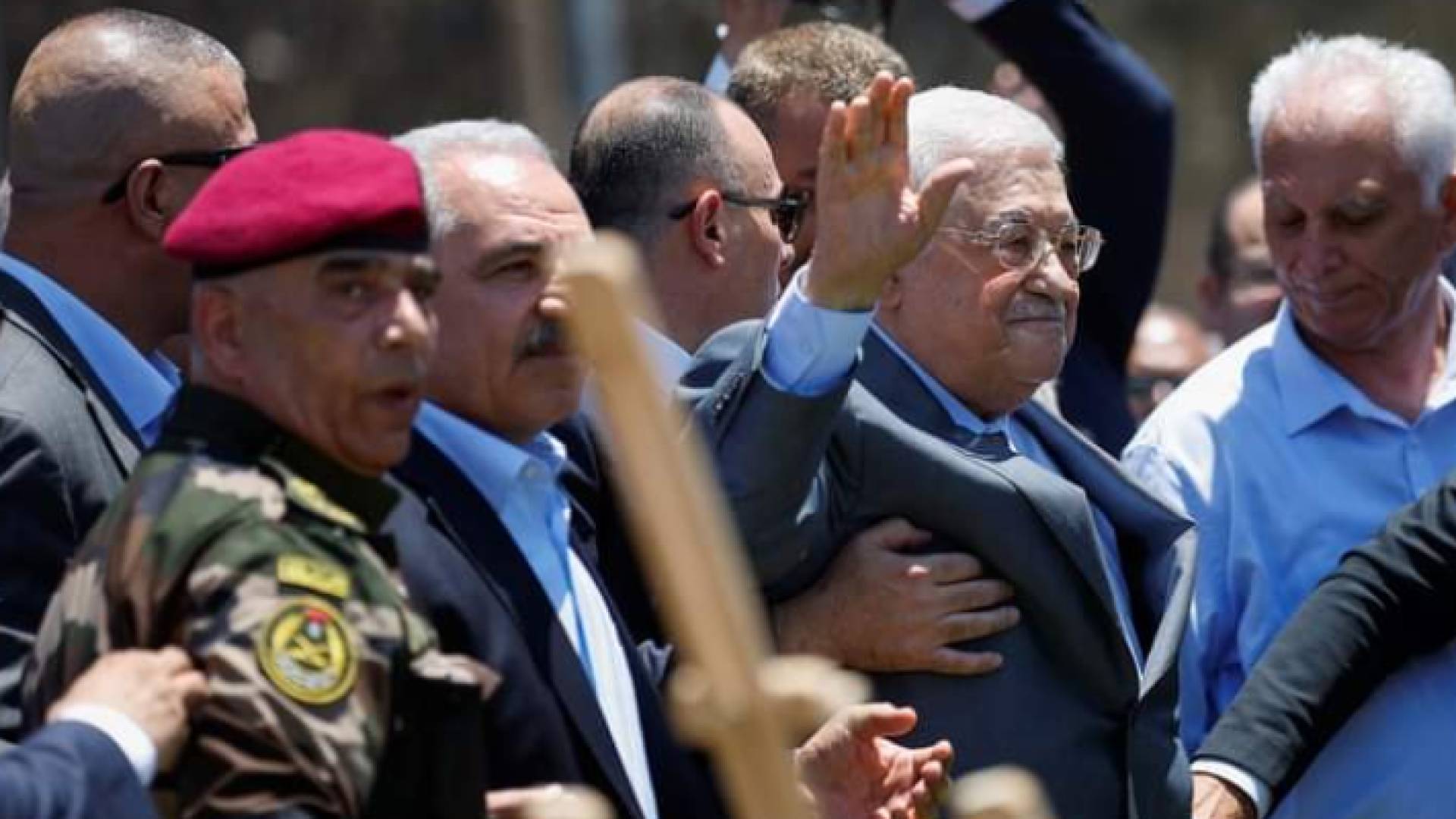 لدى وصول الرئيس الفلسطيني إلى جنين