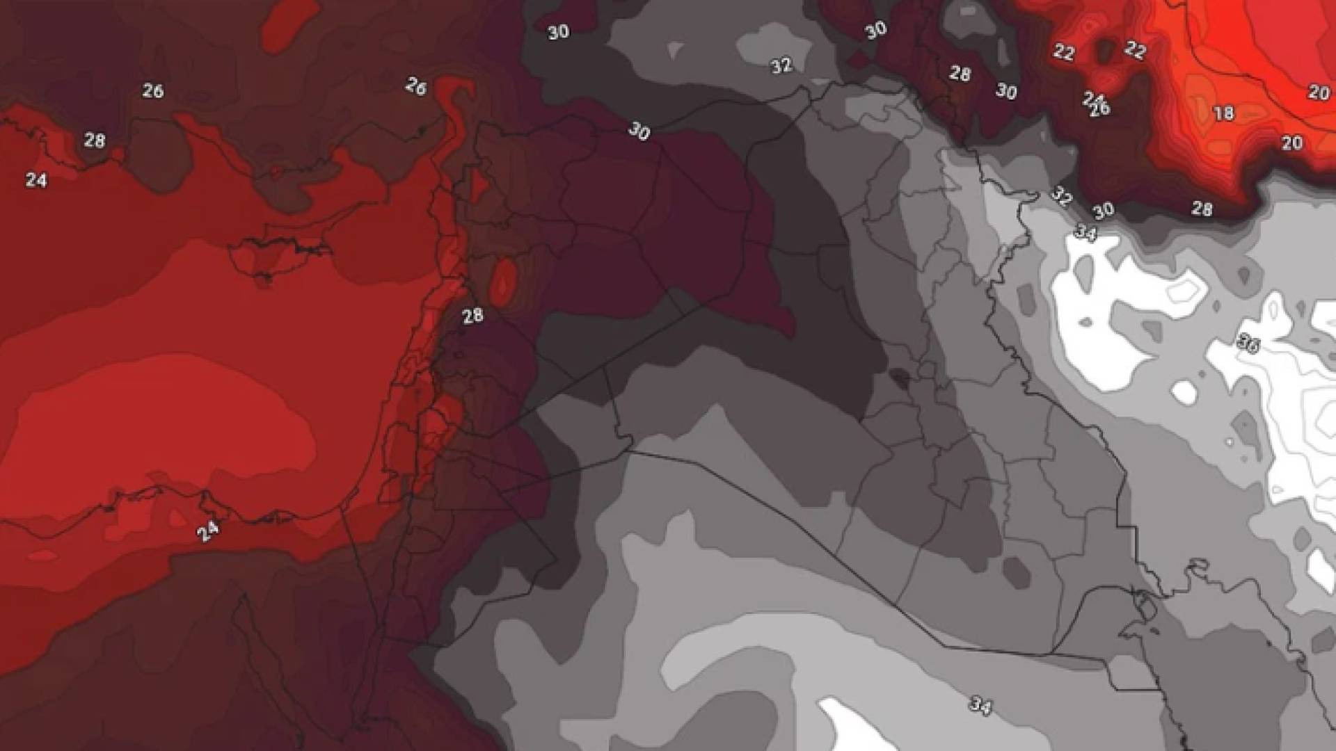الكتلة الهوائية الحارة والمندفعة من صحراء شبه الجزيرة العربية