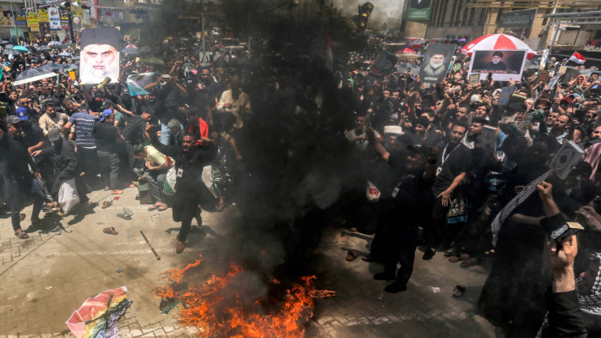 جانب من الاحتجاجات في العراق