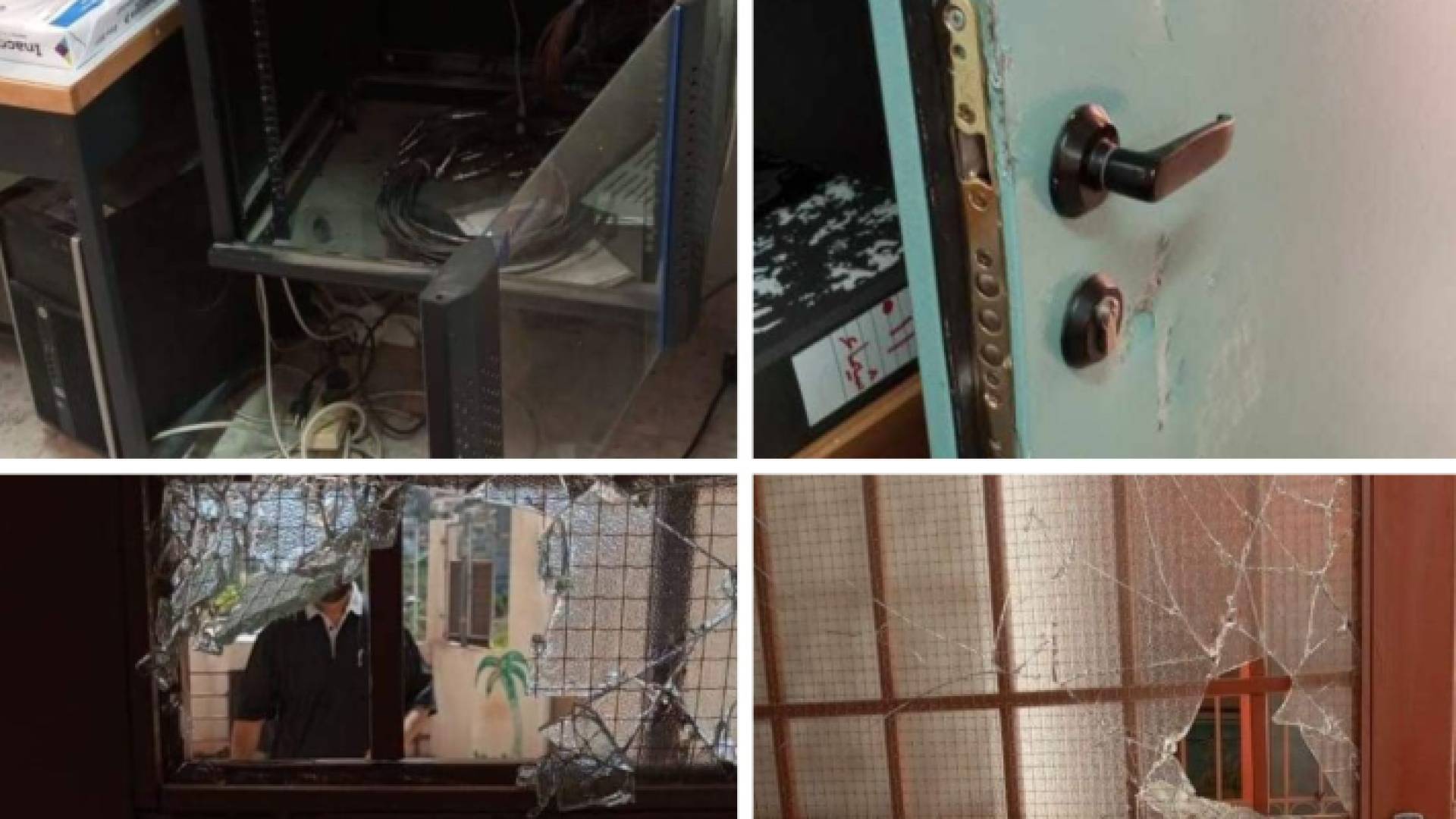 آثار اقتحام الاحتلال لمدرسة بير قوزا