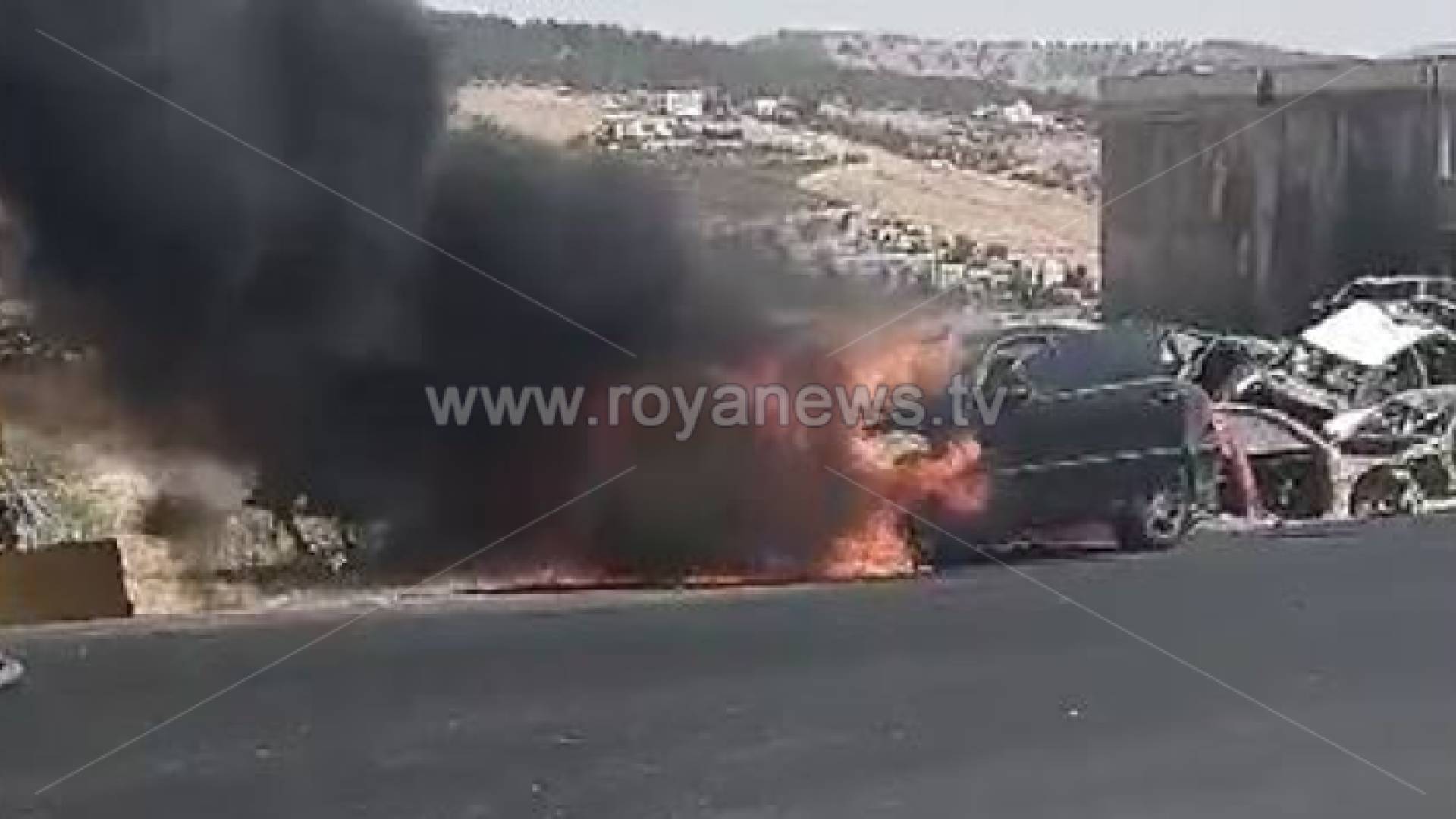 الصورة من احتراق المركبة