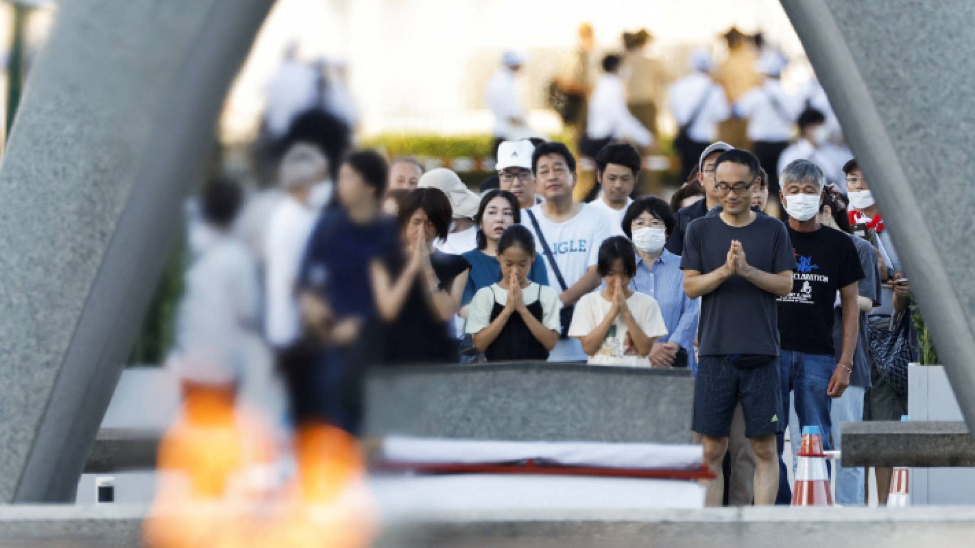 خلال مراسم إحياء ذكرى "هيروشيما"