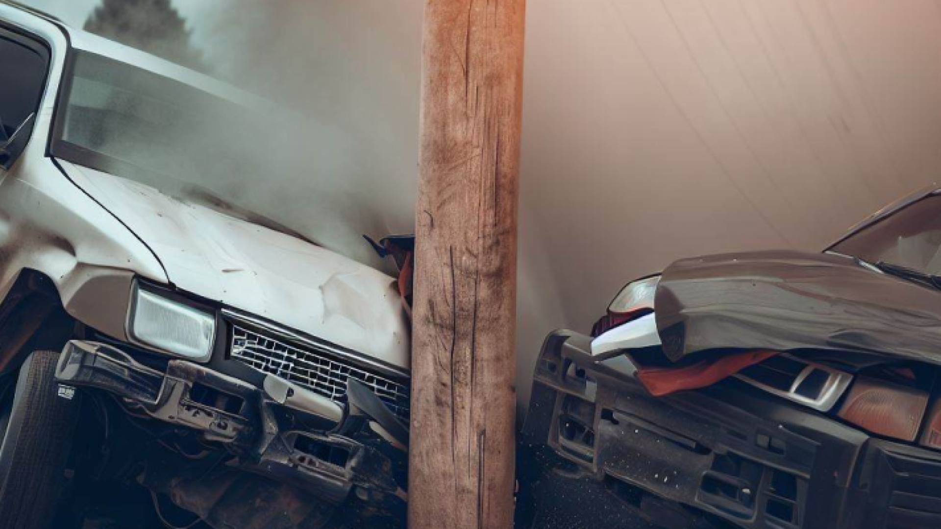 صورة حادث سير بتقنية الذكاء الاصطناعي