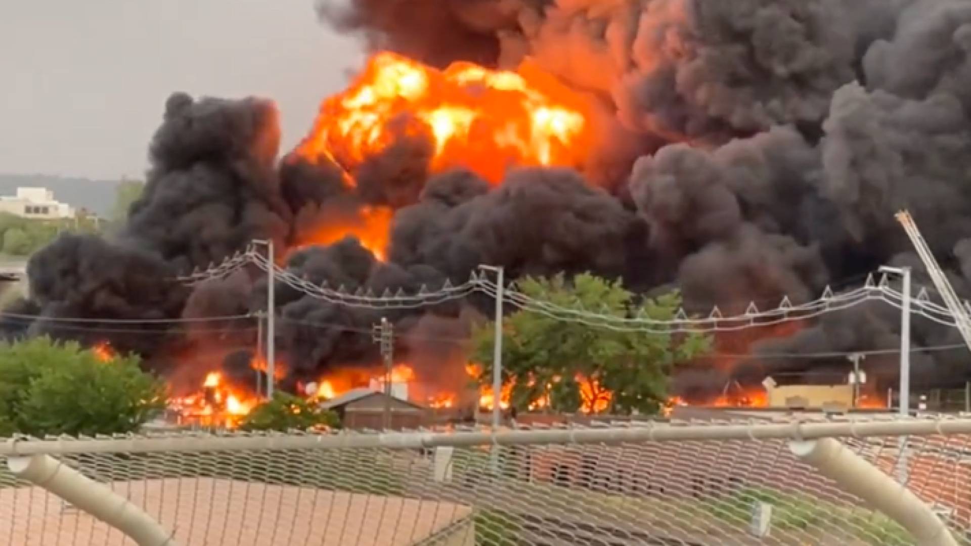 صورة أرشيفية لحريق ضخم في إحدى الولايات المتحدة