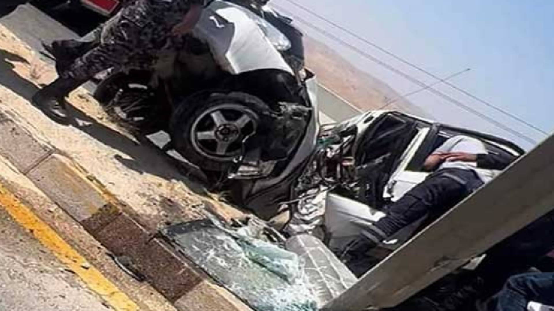 حادث سير على طريق البحر الميت