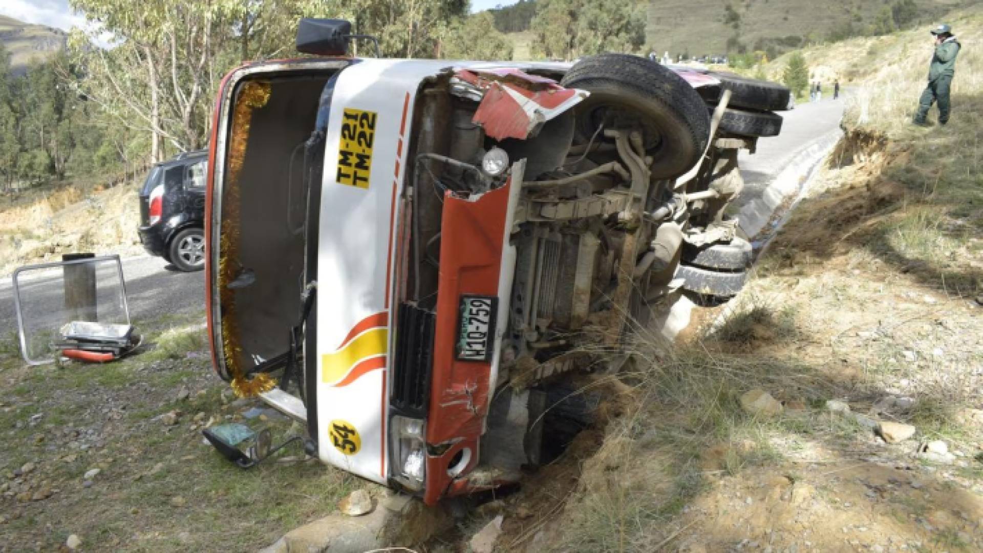 حافلة تعرض لحادث تدهور