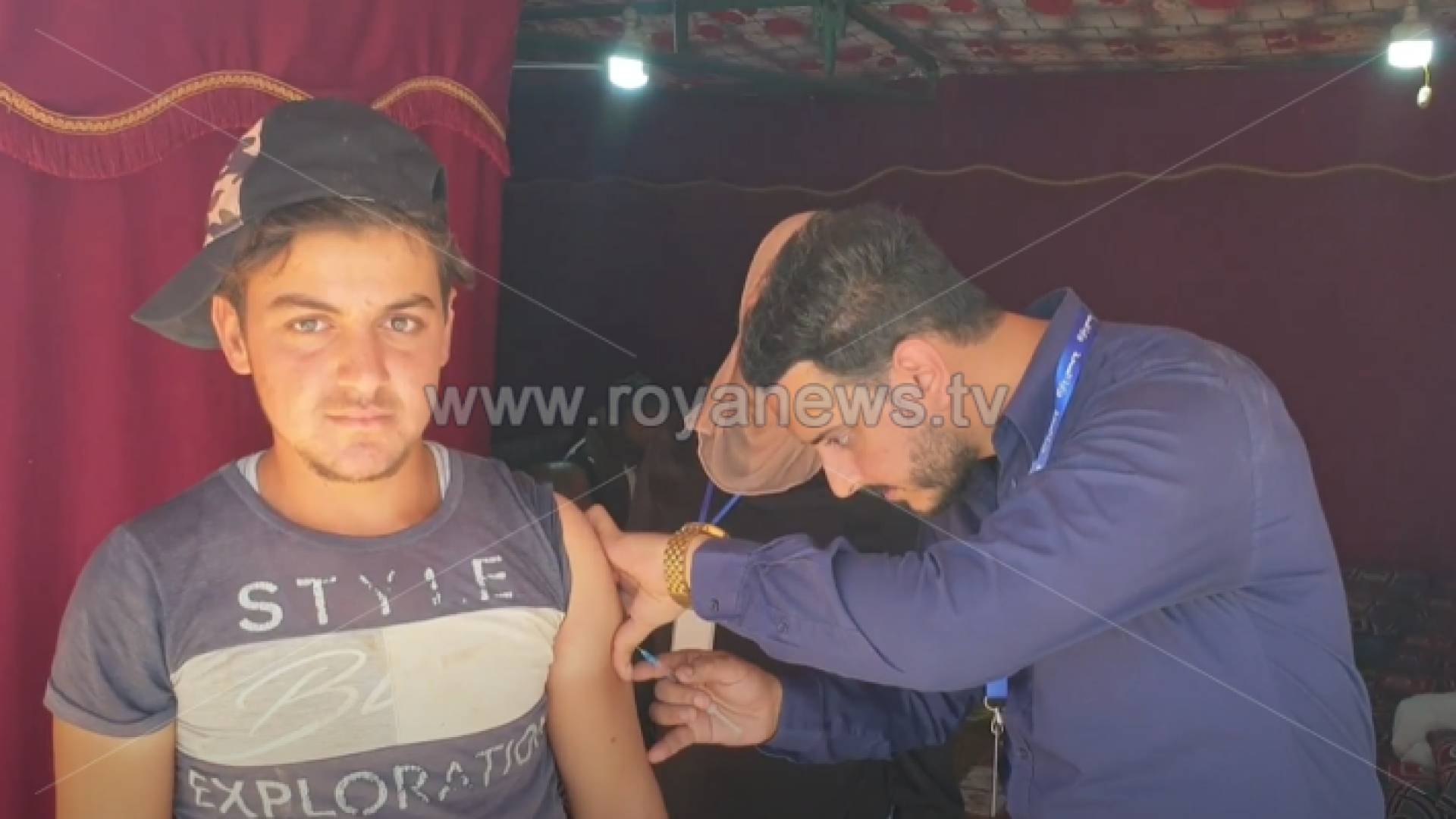 جانب من الحملة الوطنية للتطعيم في إربد