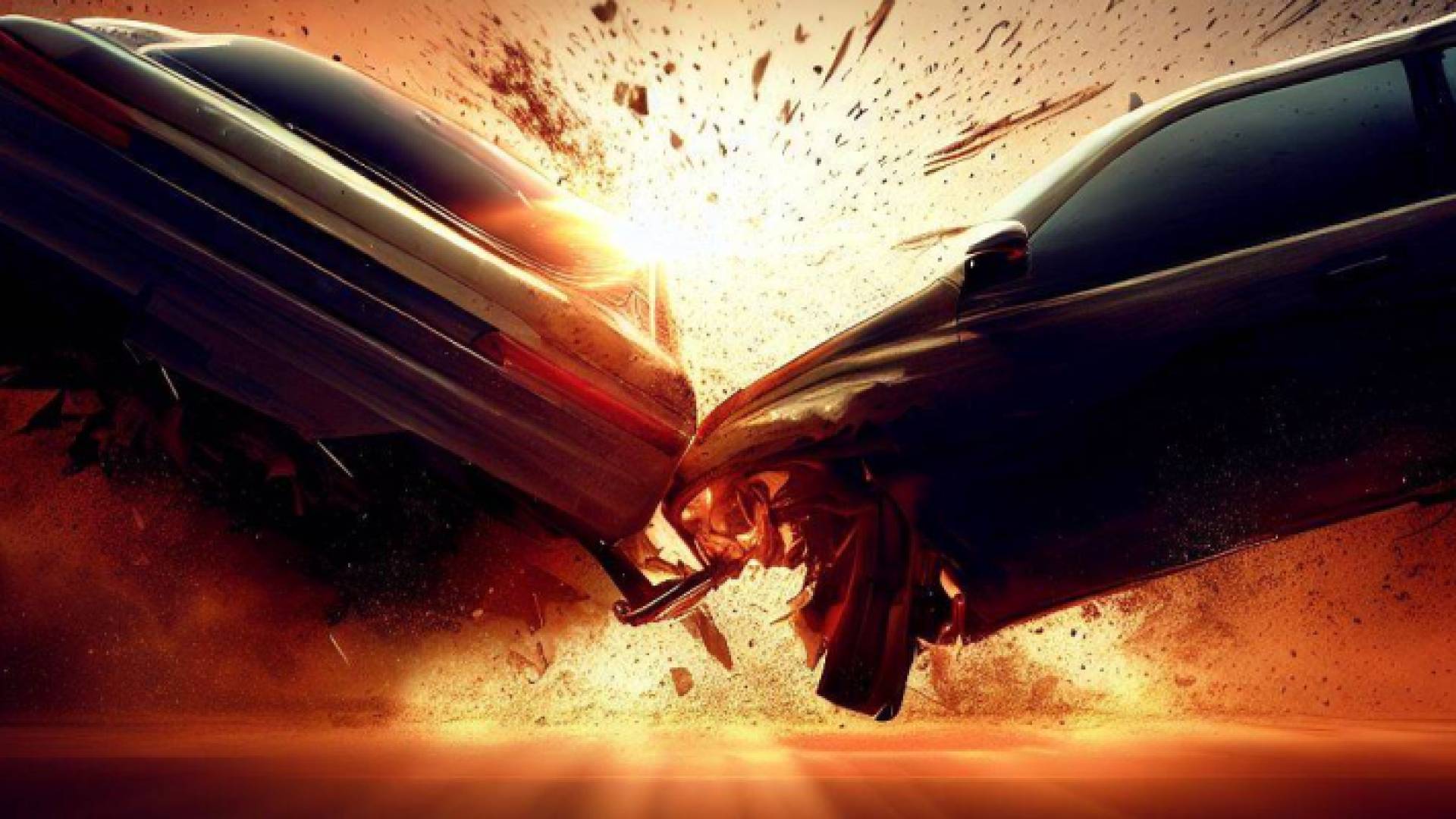 صورة لتصادم مركبتين عبر تقنية الذكاء الاصطناعي