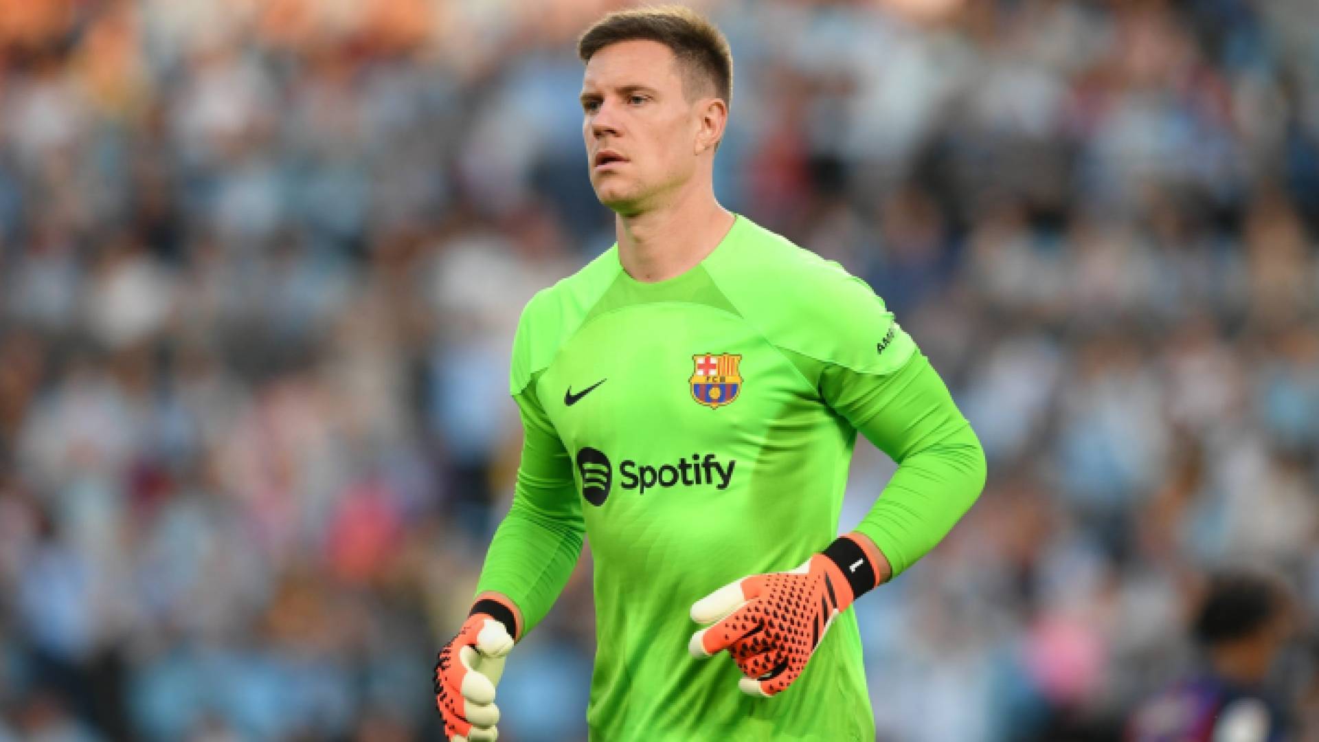 صورة الحارس تير شتيغن في مباراة سابقة