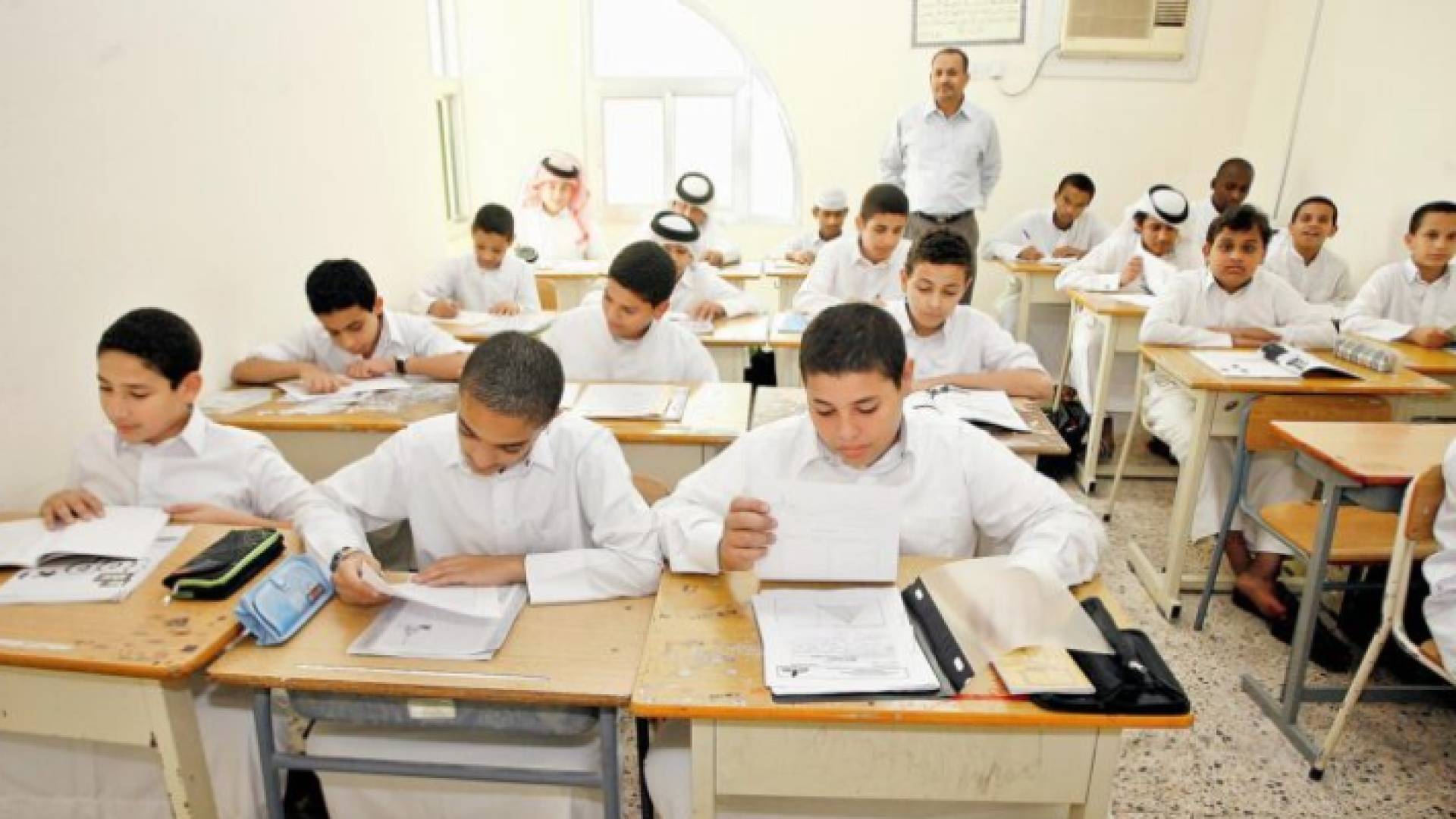 صف دراسي بمدرسة في قطر - تعبيرية