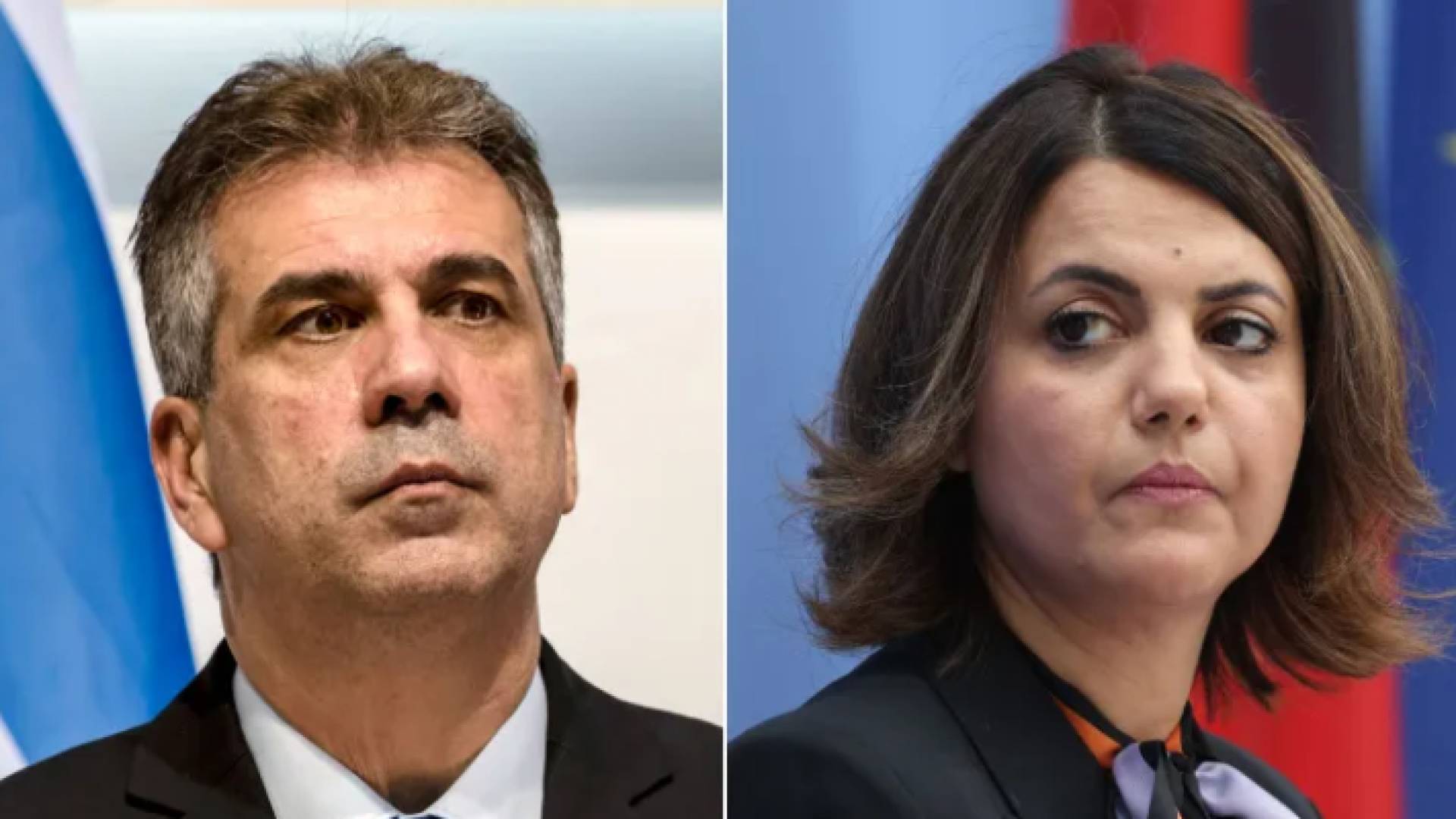 وزيرة الخارجية الليبية المقالة نجلاء المنقوش ووزير خارجية الاحتلال إيلي كوهين