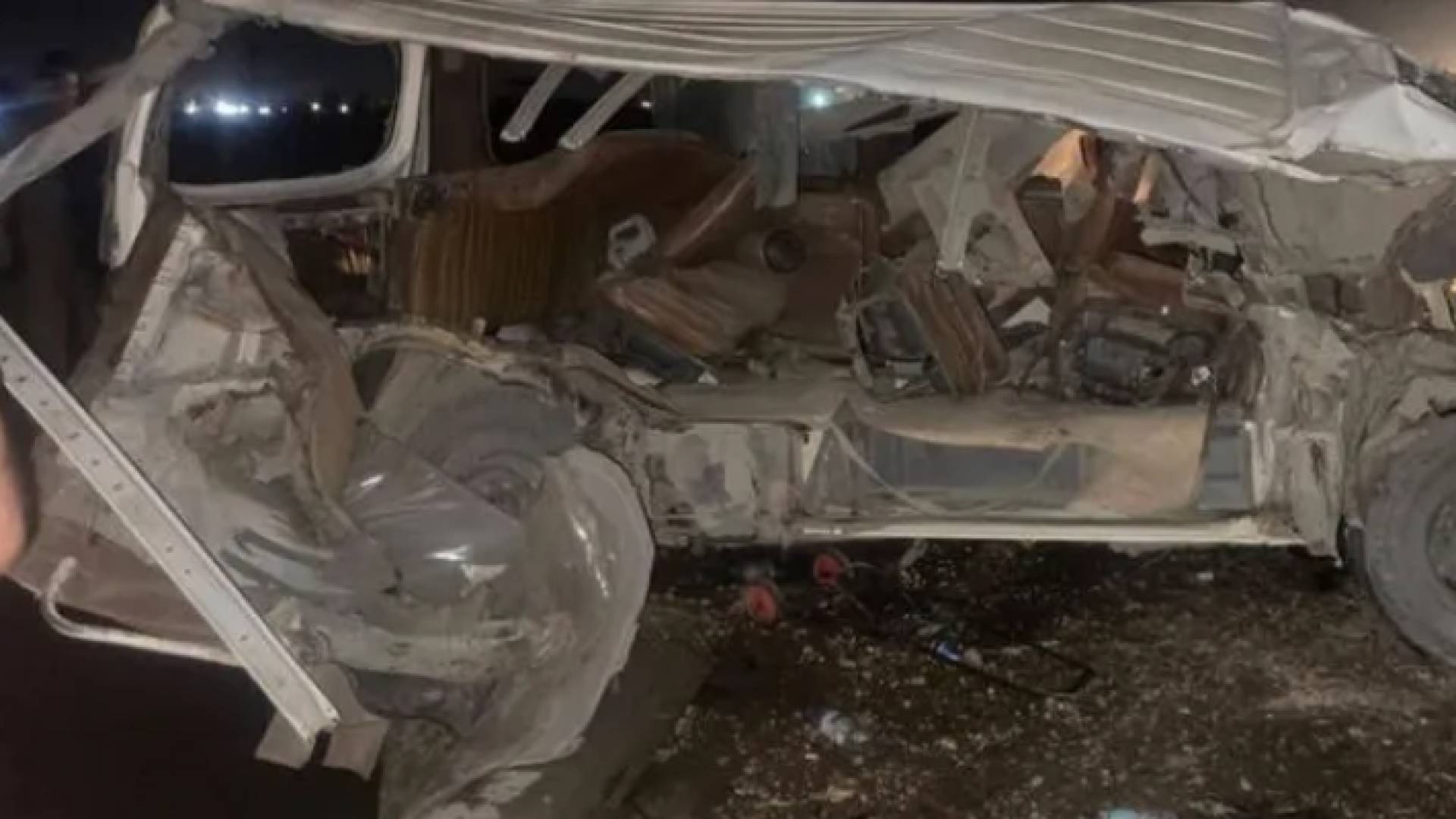 صورة متداولة للمركبة التي تعرضت لحادث السير