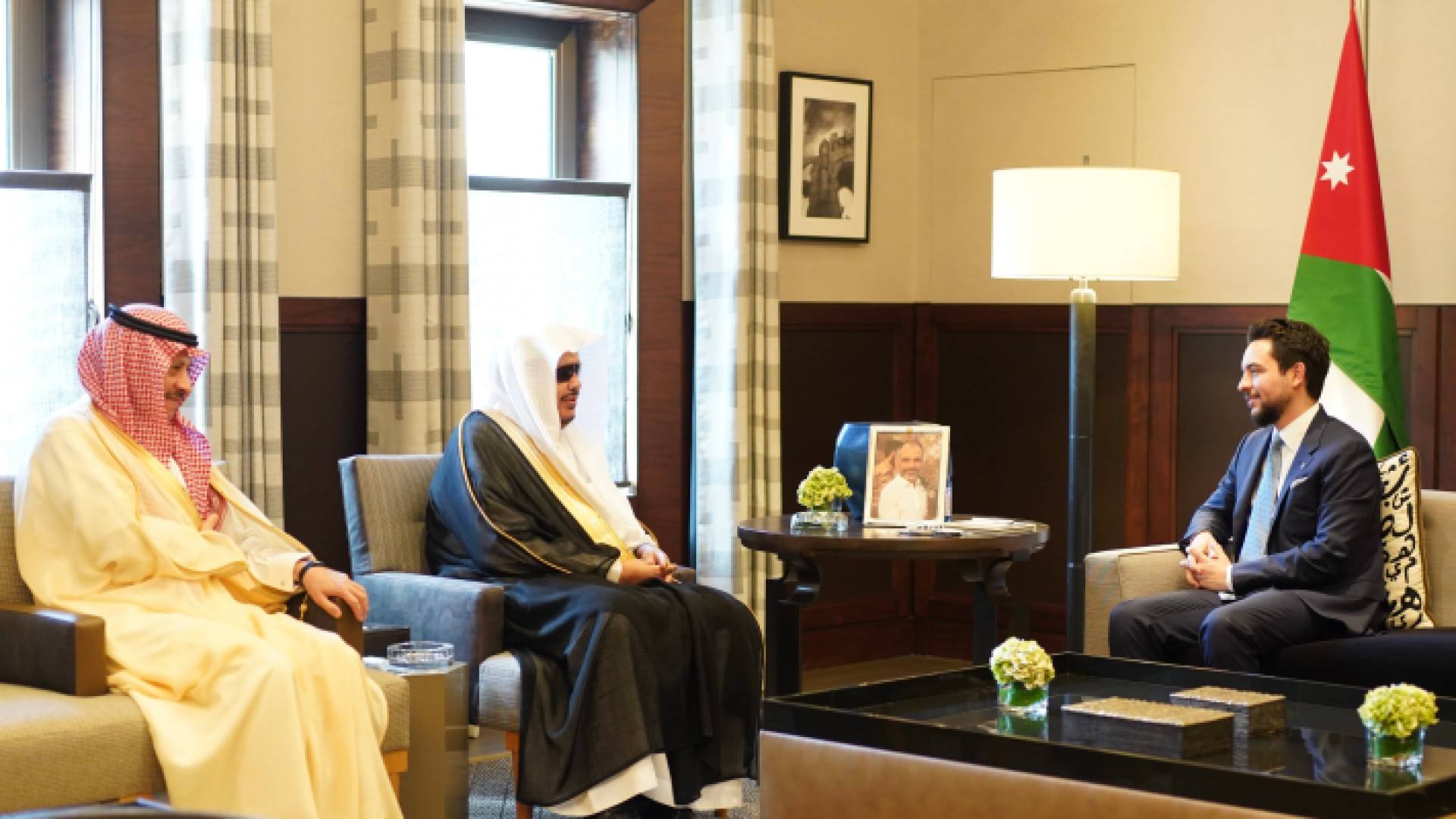 سمو الأمير الحسين، ولي العهد ورئيس مجلس الشورى السعودي الدكتور عبدالله آل الشيخ