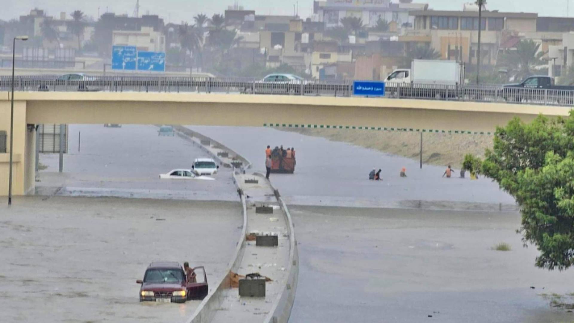 العاصفة دانيال التي ضربت ليبيا