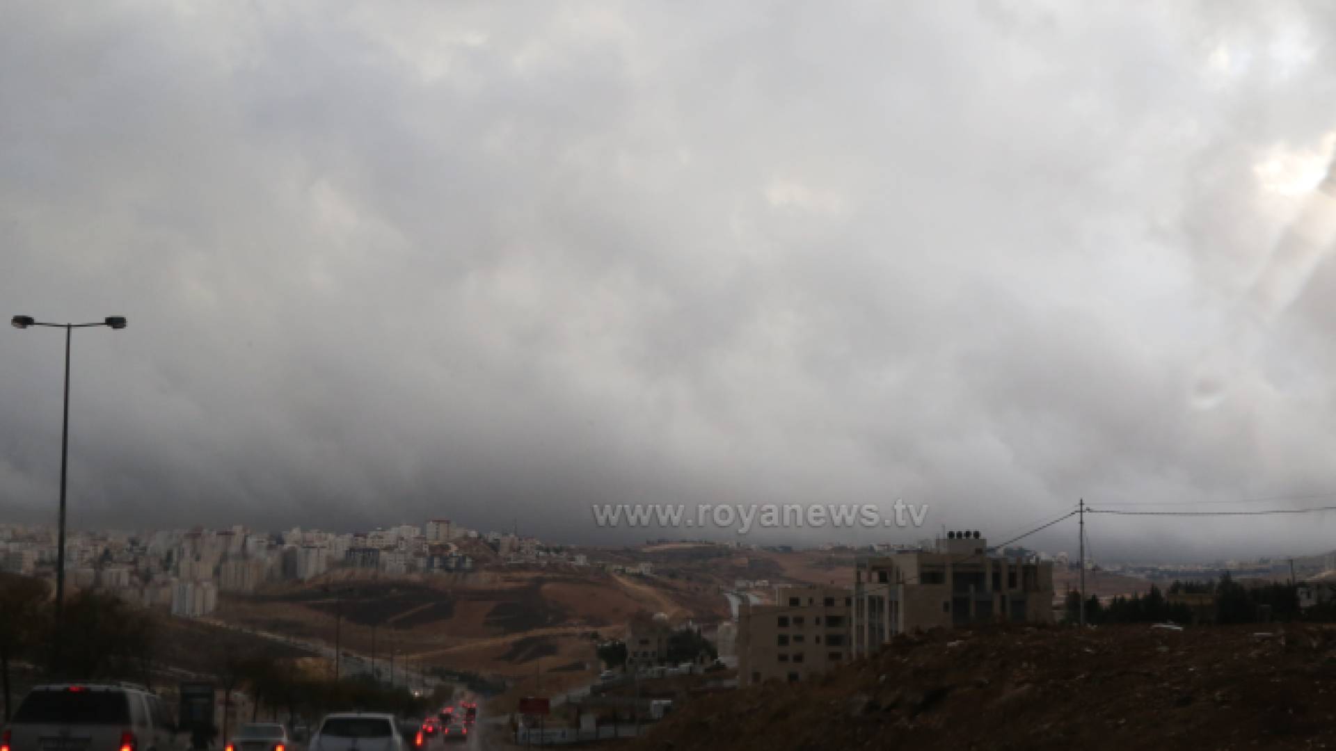 أجواء وسط العاصمة عمان خلال منخفض جوي سابق