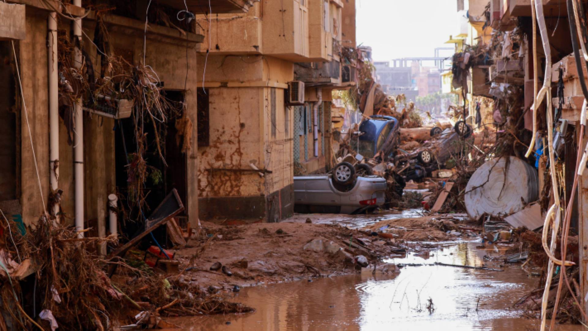 آثار الإعصار دانيال العنيف في ليبيا