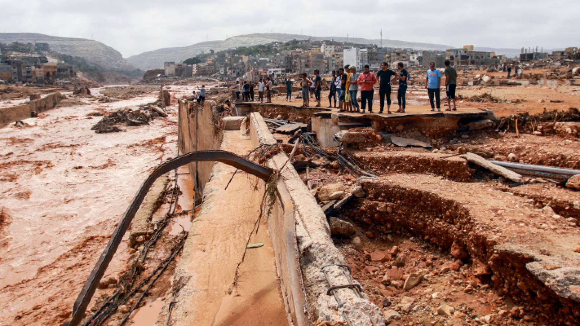 آثار الفيضانات وإعصار دانيال الذي ضرب ليبيا