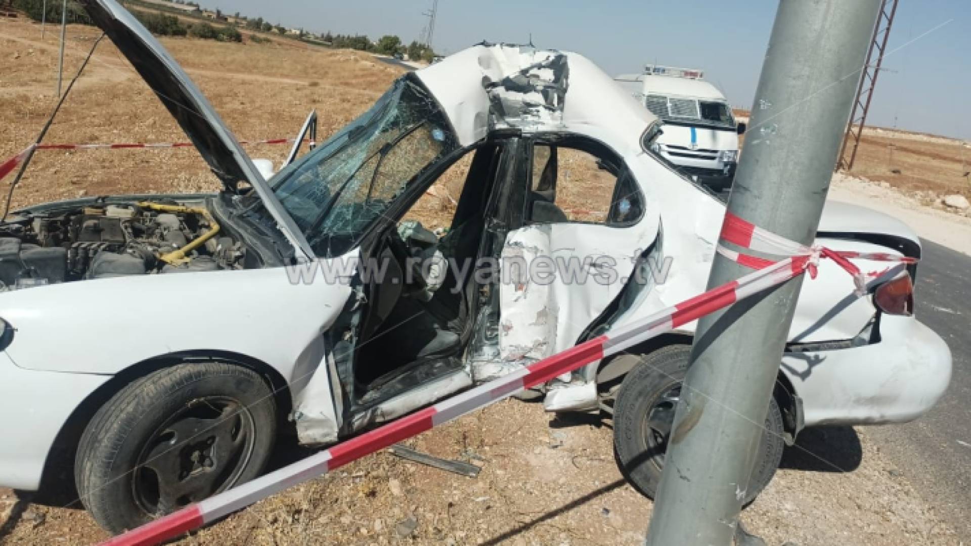 المركبة التي تعرضت لحادث تدهور