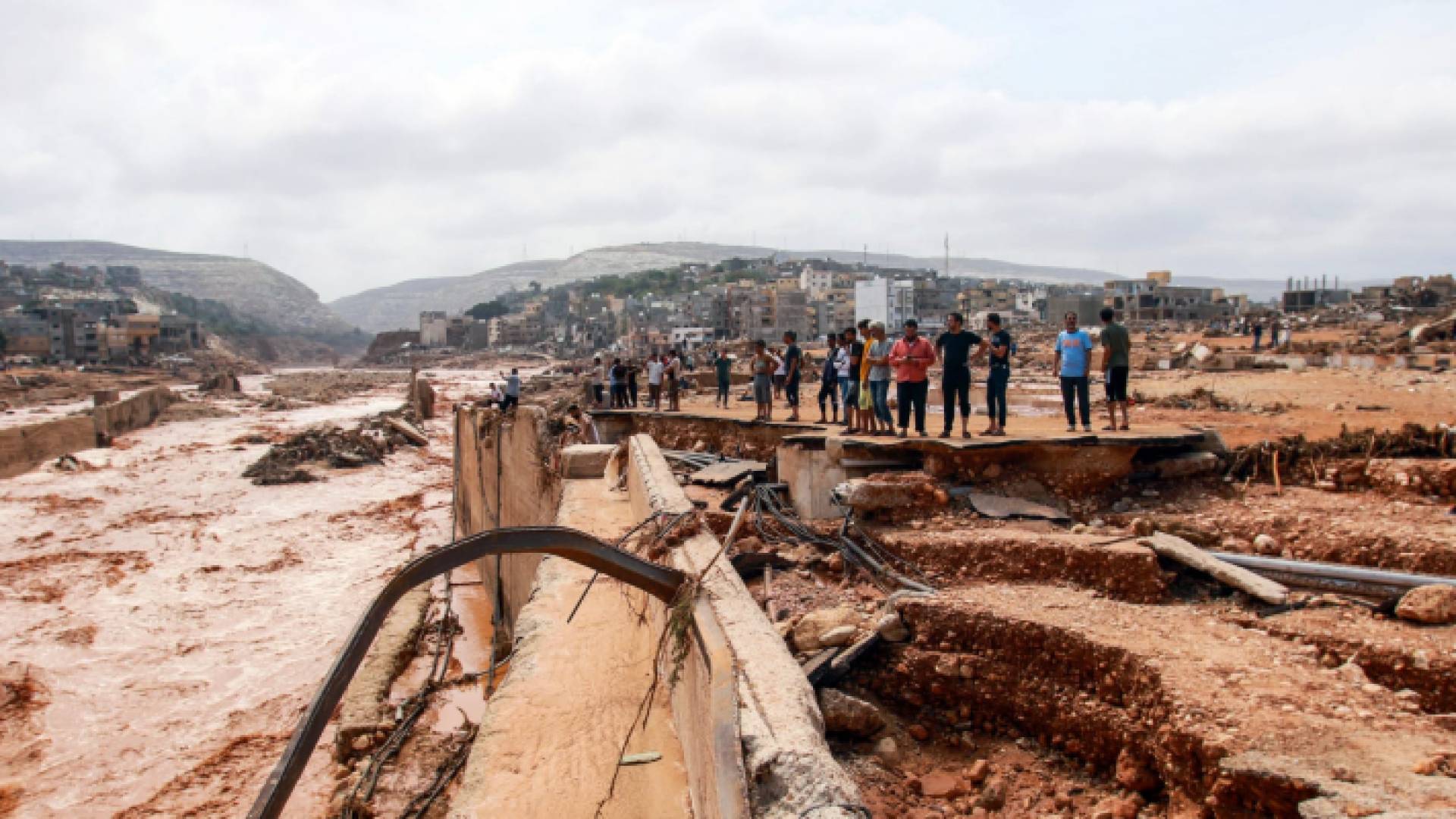 آثار الفيضانات وإعصار دانيال الذي ضرب ليبيا
