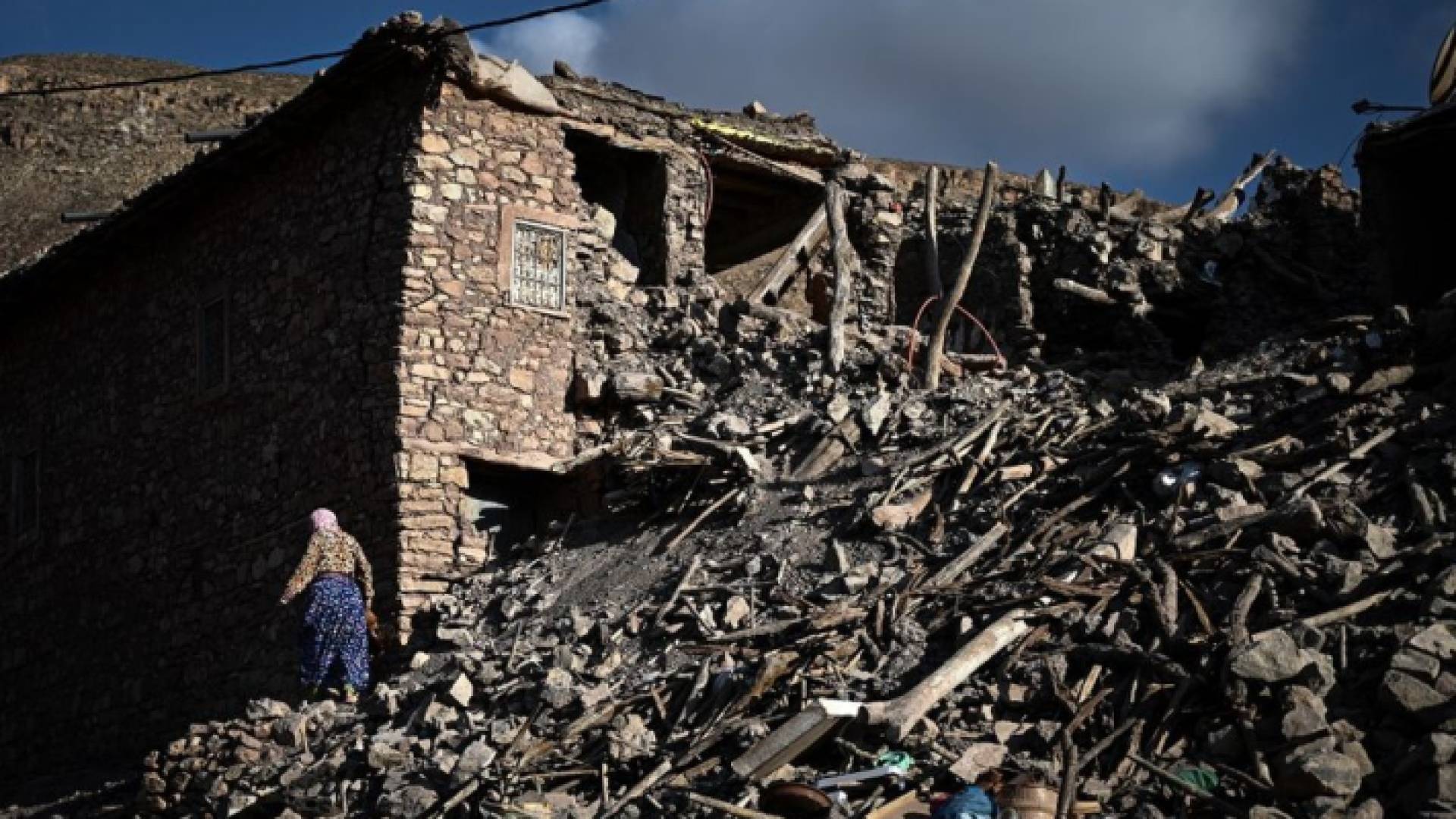 آثار الزلزال الذي ضرب المغرب